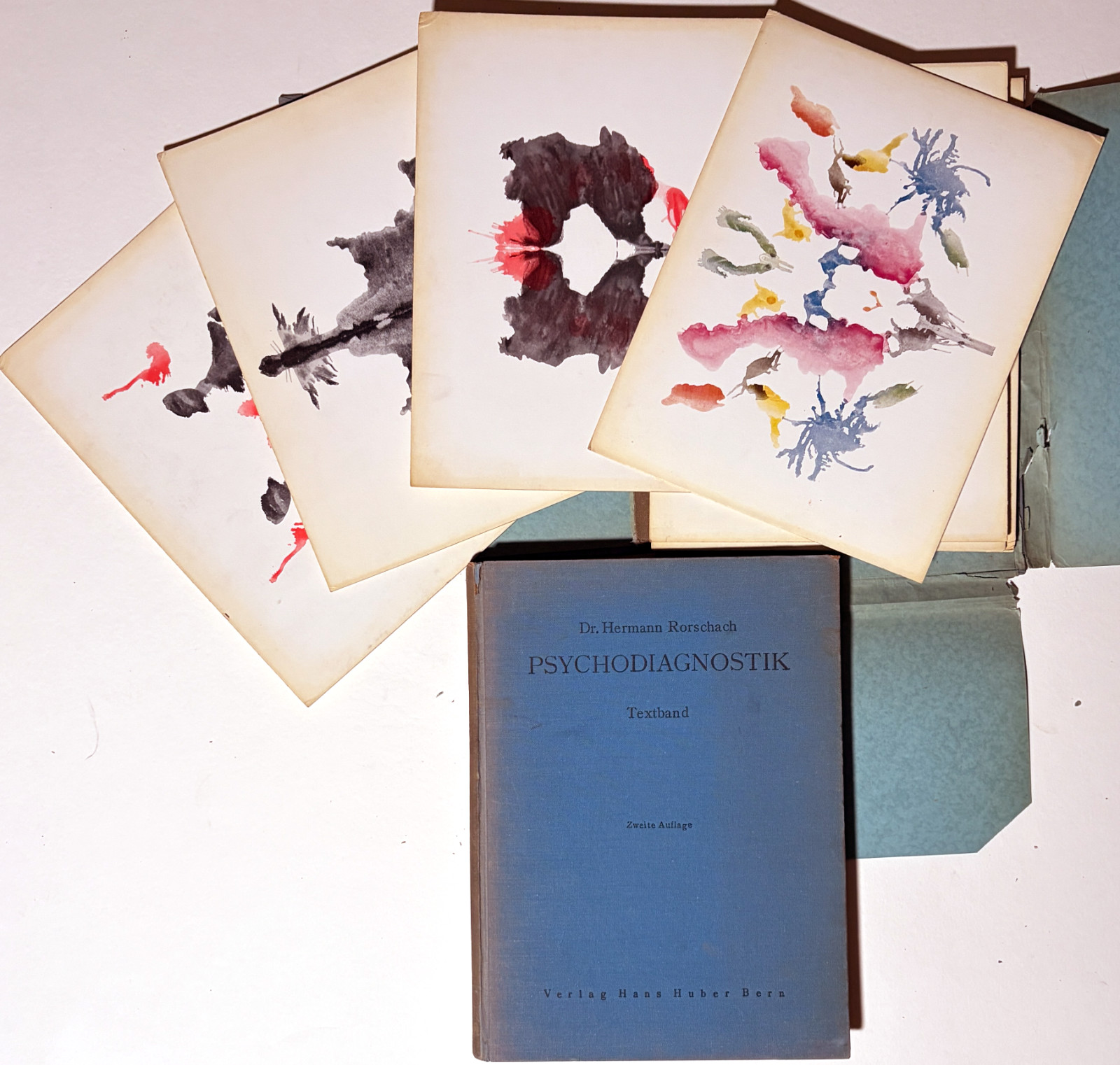 1932 Rorschach PSYCHODIAGNOSTIK 2 Vol Set Tafeln Complete Set 10 Inkblots Plates