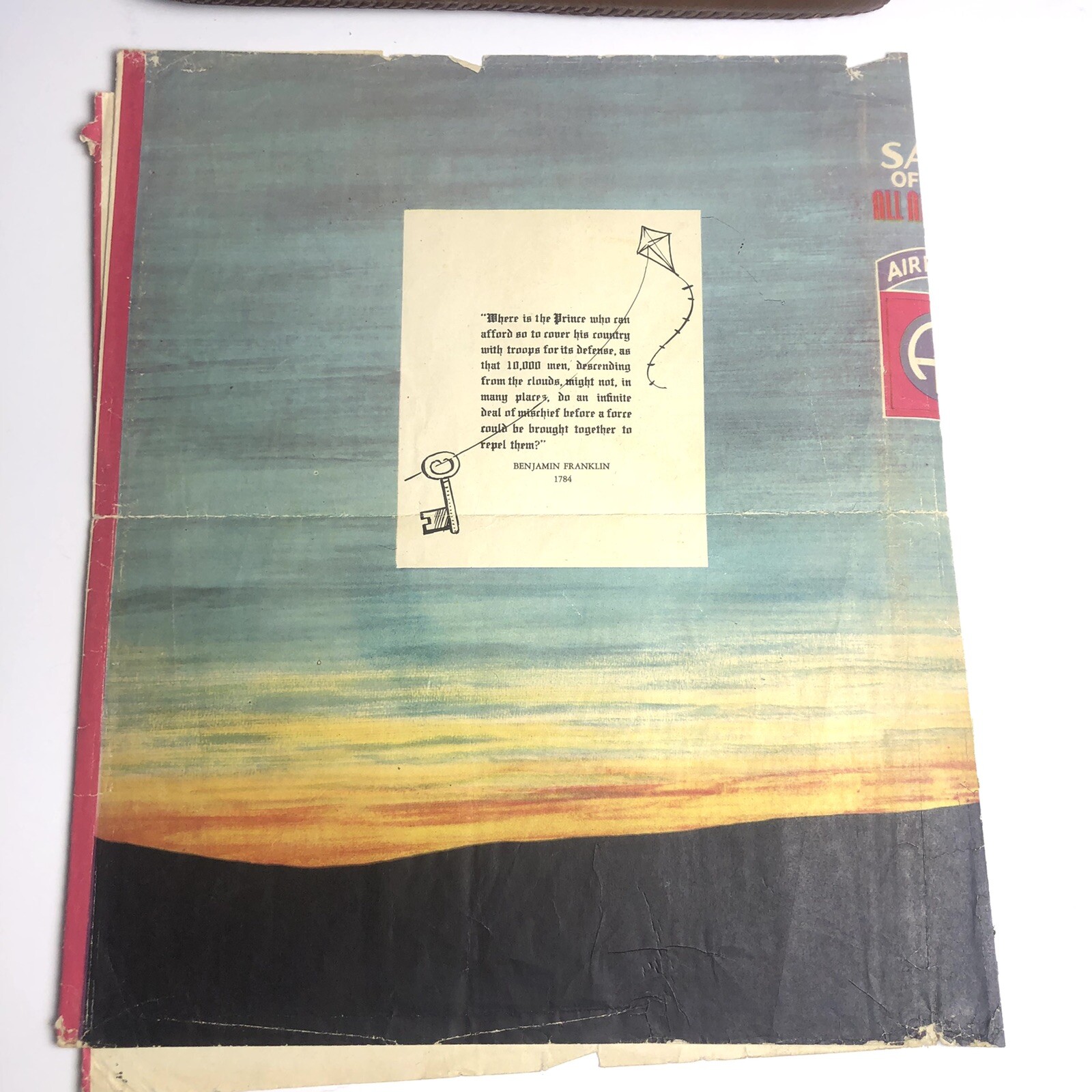 Saga of the All American First Edition 82nd Airborne with Leather Cover RARE