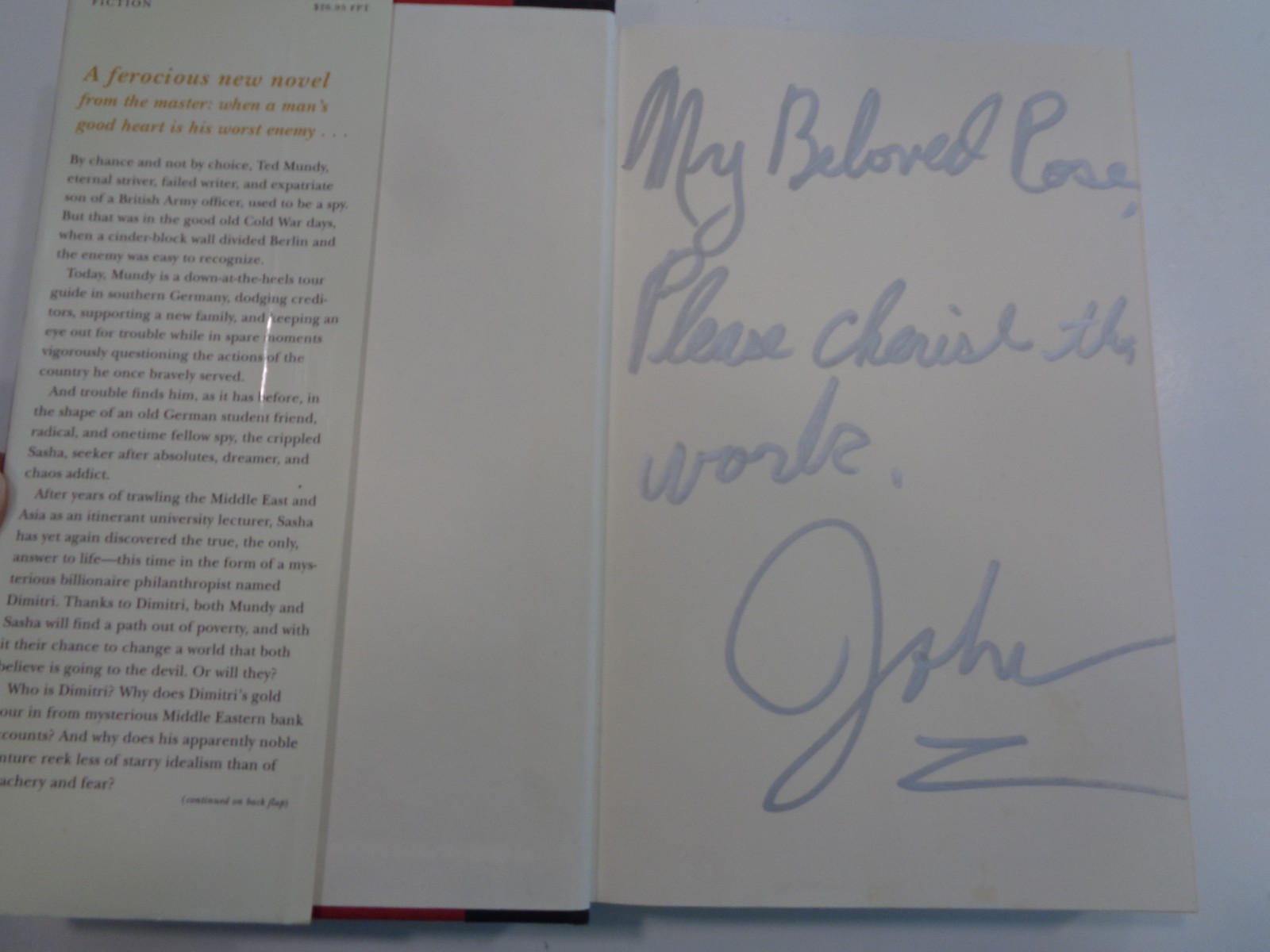 John Le Carre SIGNED Absolute Friends 1st Edition HBDJ 2003