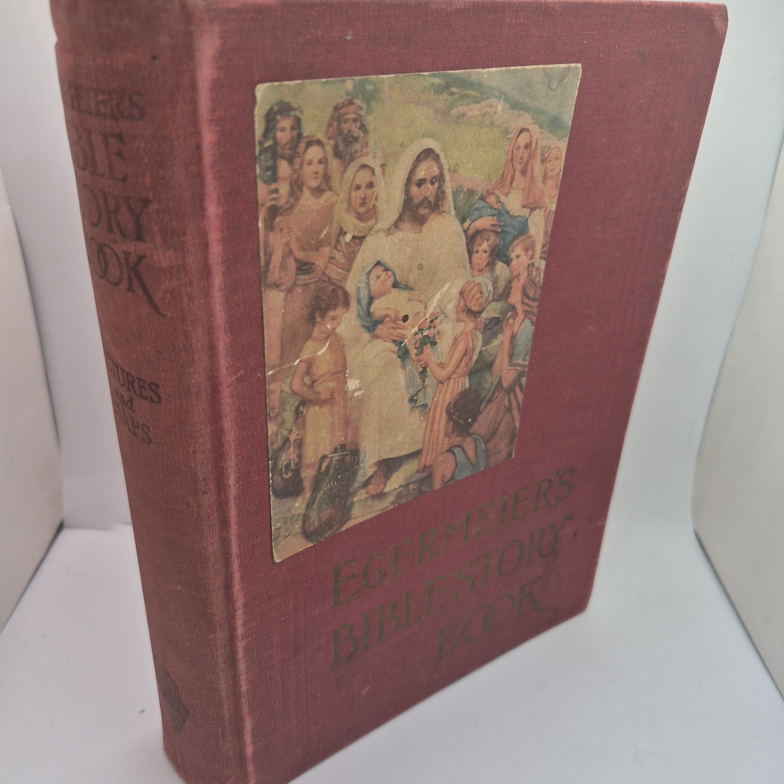 Egermeier’s Bible Story Book Illustrated In Color Antique Hardcover 1947