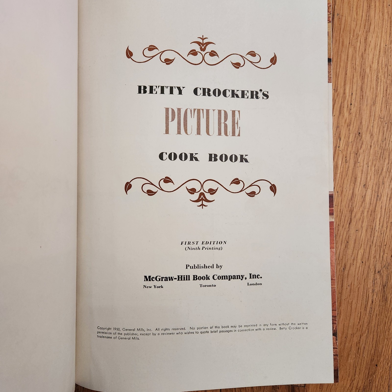 Betty Crocker’s Picture Cook Book 1st Edition 1950 Hardcover with Book Jacket