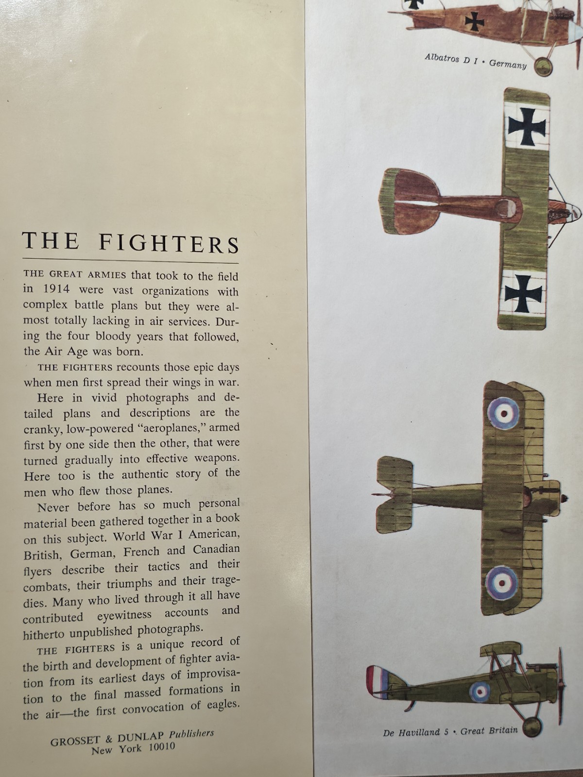 1965 The Fighters Men Machines Of First Air War Thomas Funderburk WWI Planes