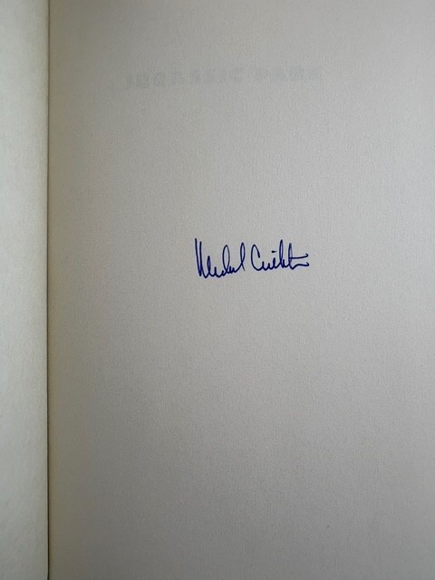 Jurassic Park Michael Crichton Signed 1st Edition Franklin Library
