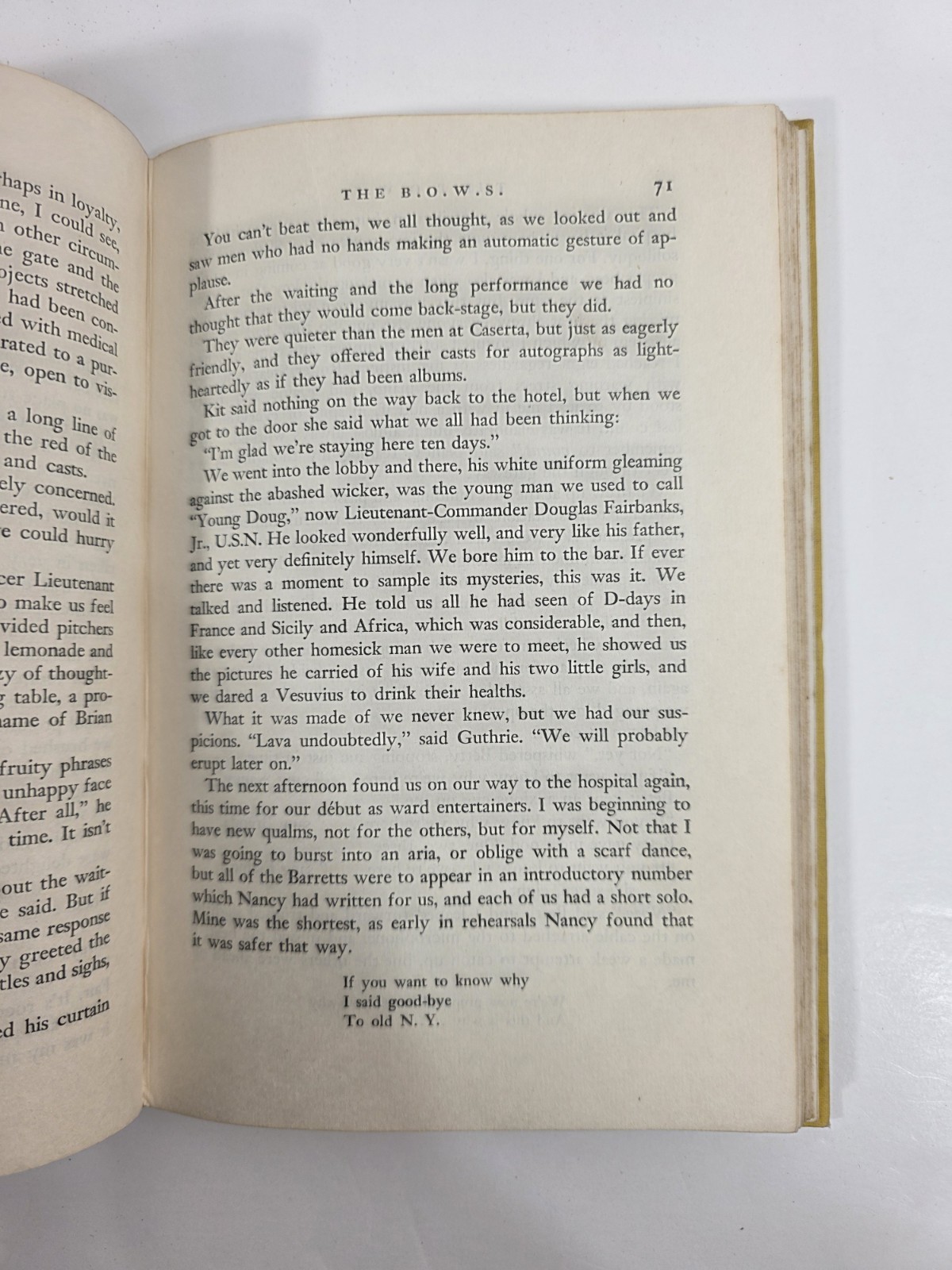 THE B.O.W.S. MARGALO GILLMORE 1945 FIRST EDITION HC Unit 319 WW2