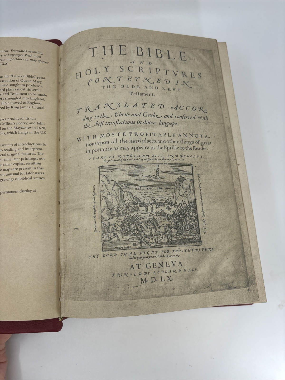 Geneva Bible of 1560 Leather Bound Fascimile Edition 2020 FINE