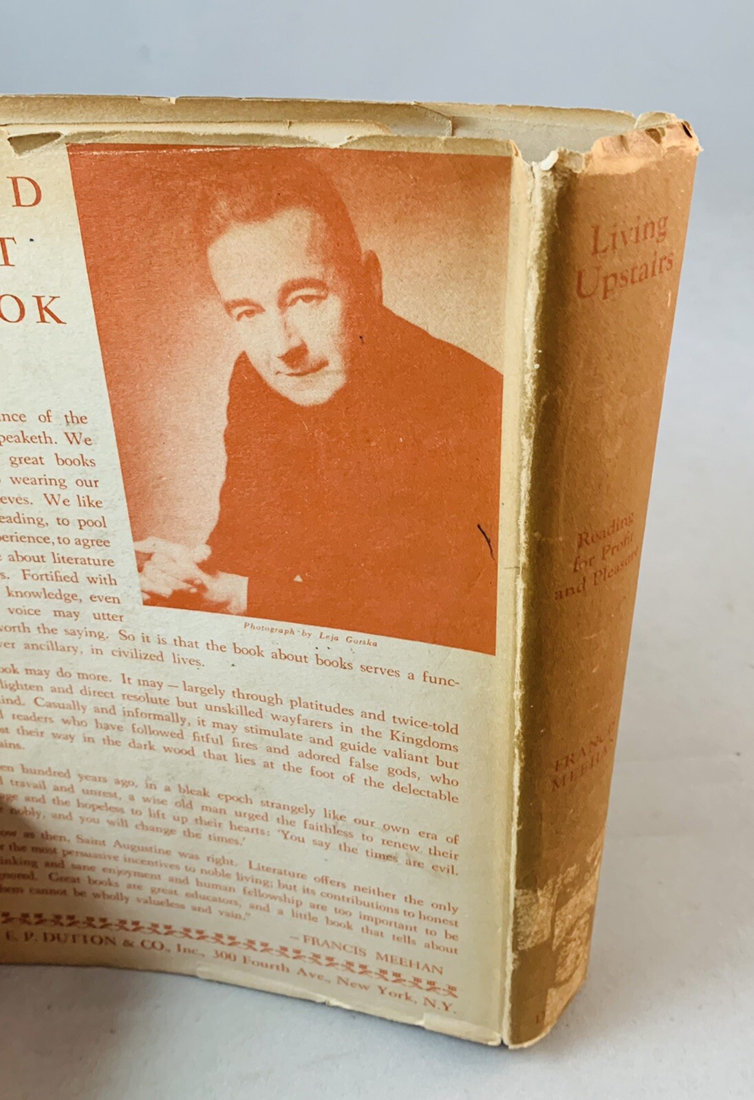 Living Upstairs-Francis Meehan-SIGNED-INSCRIBED-Early Printing-5th Printing-RARE