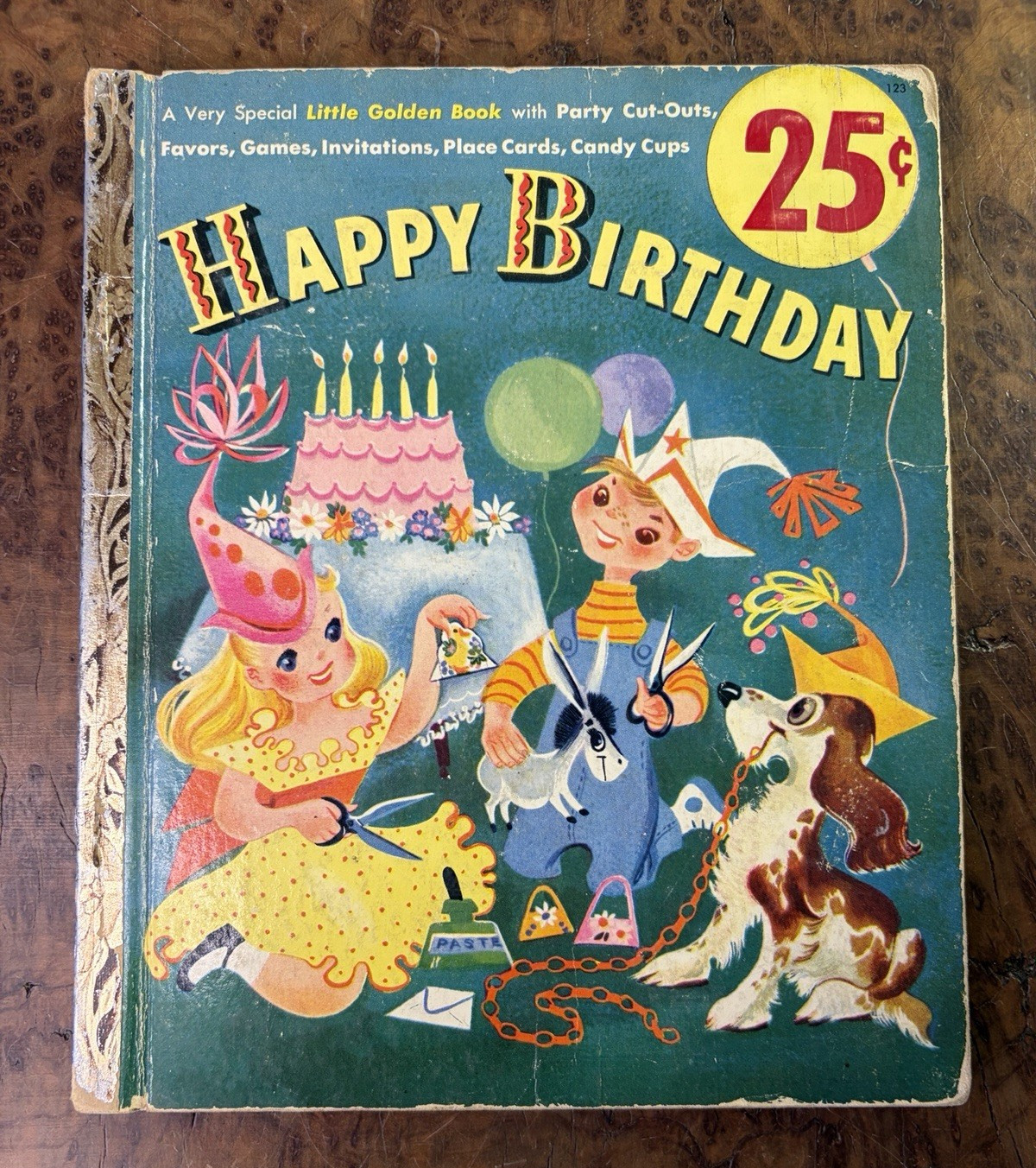 Vintage Children’s Little Golden Book HAPPY BIRTHDAY 1952 First Edition UNCUT!