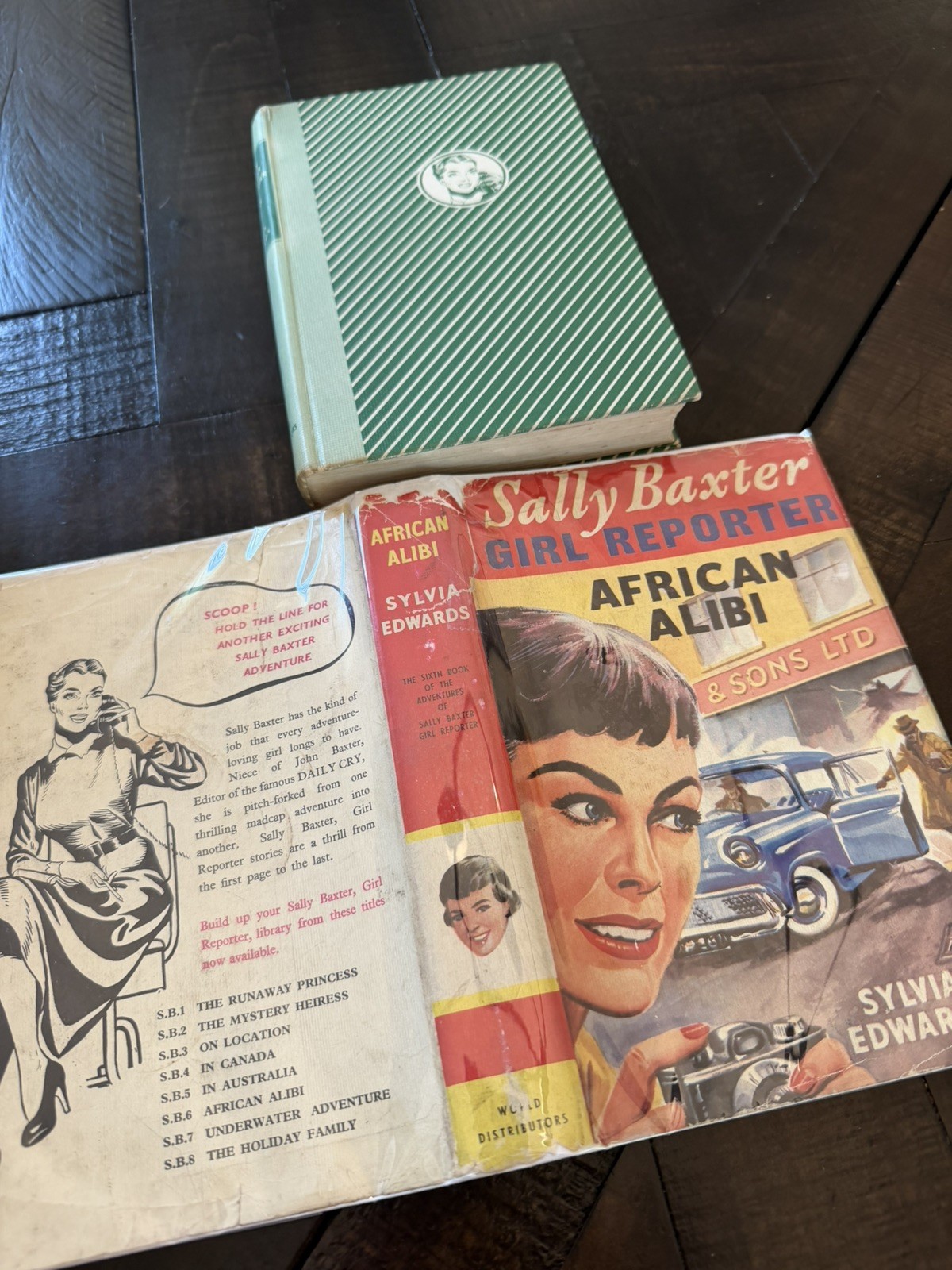 Sally Baxter, Girl Reporter #6 African Alibi 1959 DJ Excellent RARE UK Hardcover