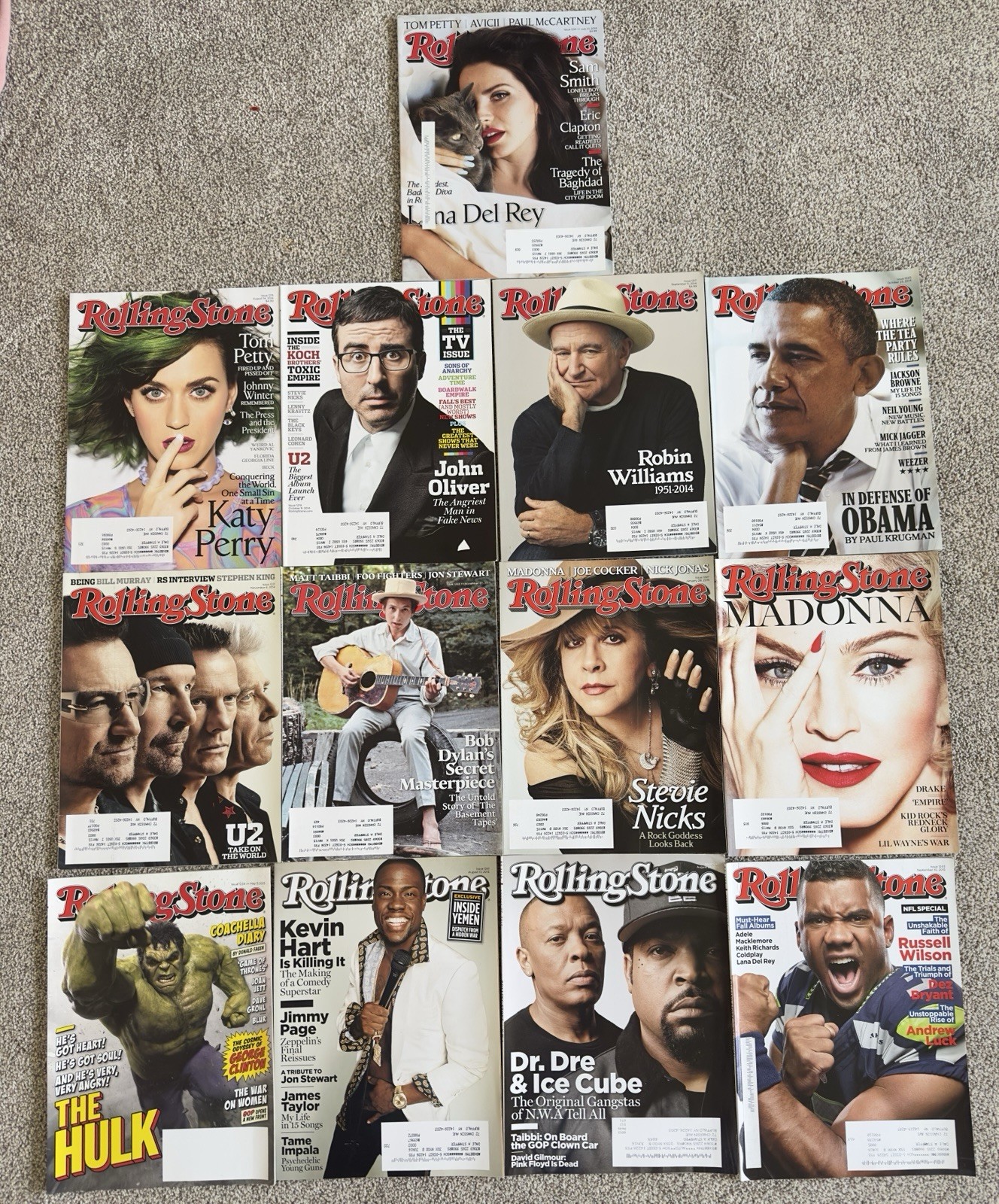Vintage Rolling Stone Magazine Lot of 13 2014/2015 Issues #1214 Thru #1243 C3