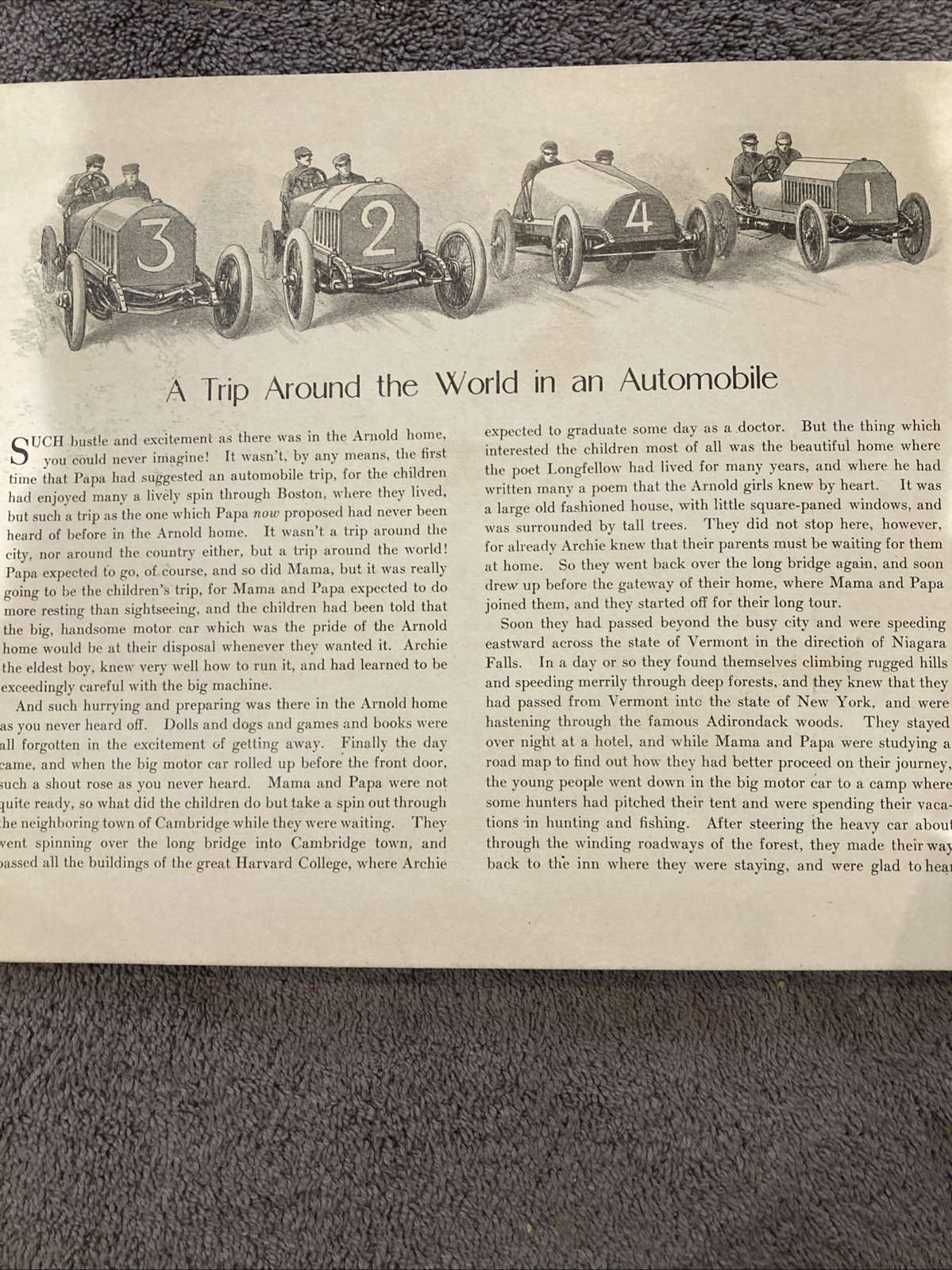 1907 Around The World In An Automobile Children’s Book