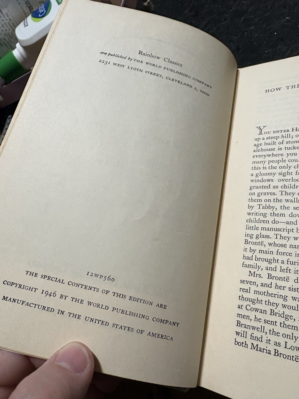 Jane Eyre Old Copy 1946