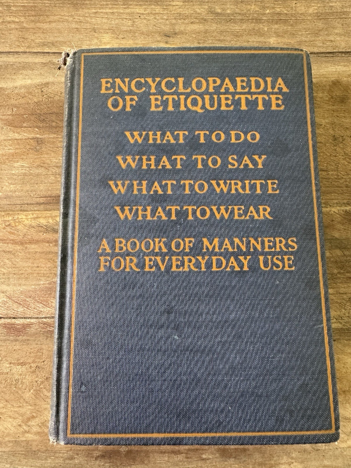 1921 Emily Holt Encyclopaedia of Etiquette Vol 1 Hardcover Doubleday Vintage