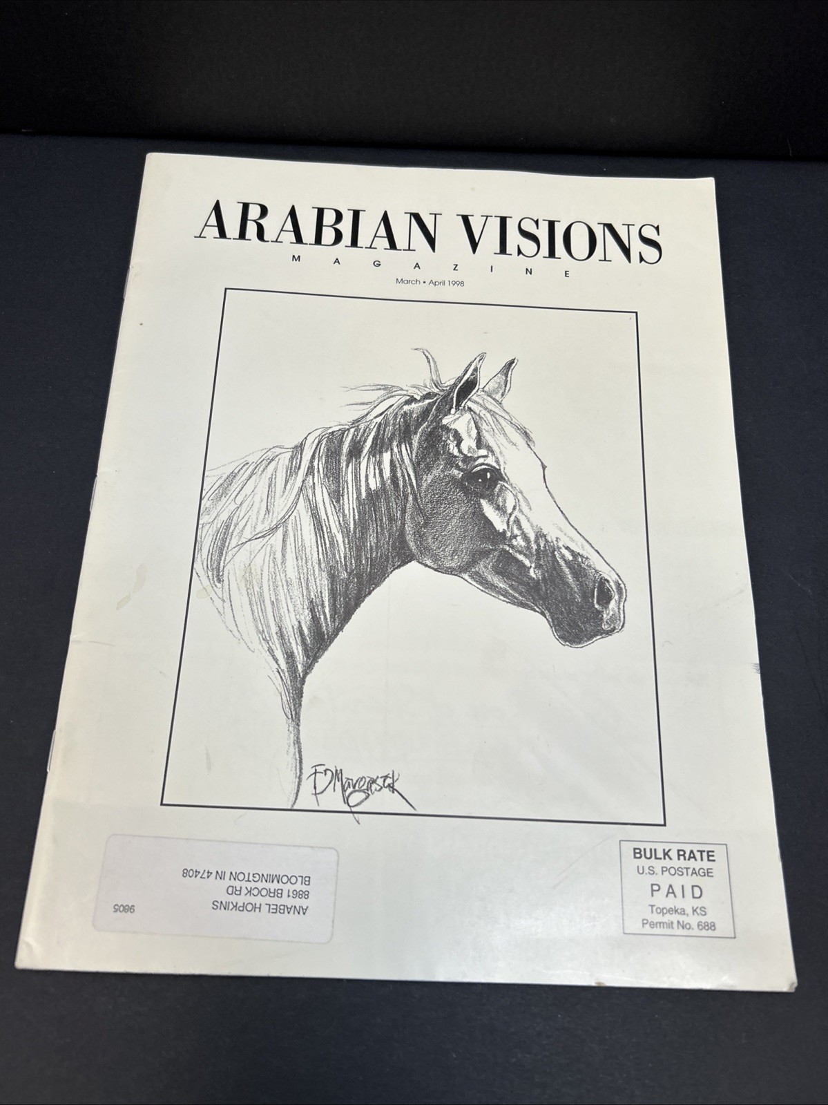 Arabian Visions Magazine Horse March – April 1998 Vintage