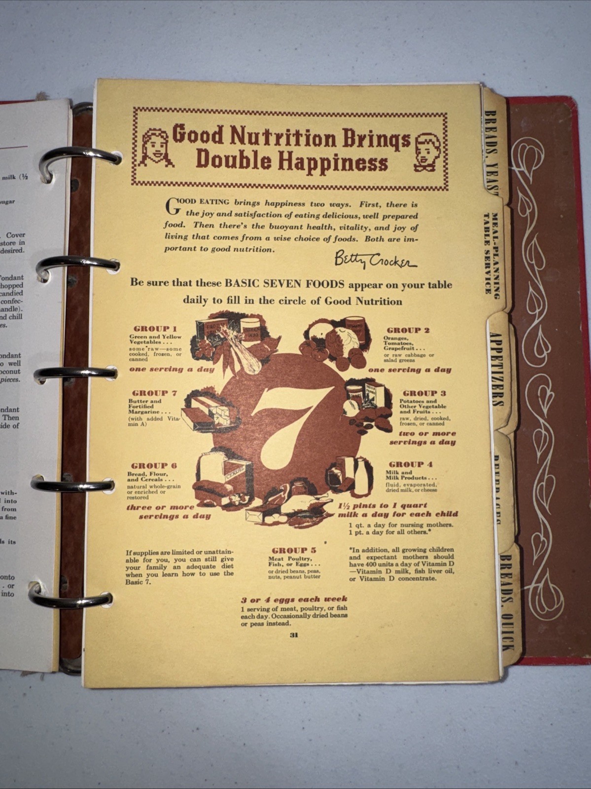 Vintage 1950 Betty Crocker Picture Cook Book 5-Ring Binder First Edition As-Is