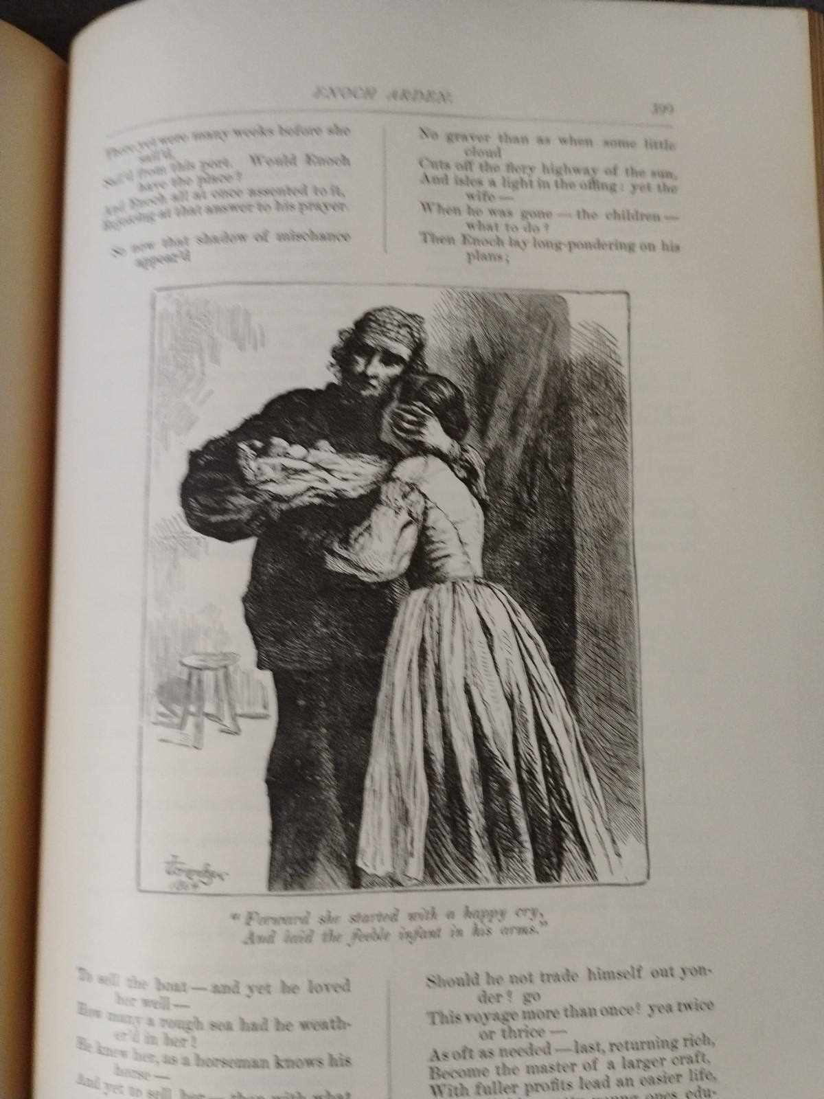 1885 Poetical Works Of Alfred Lord Tennyson Illus. Complete EdItion 10 X 6.5