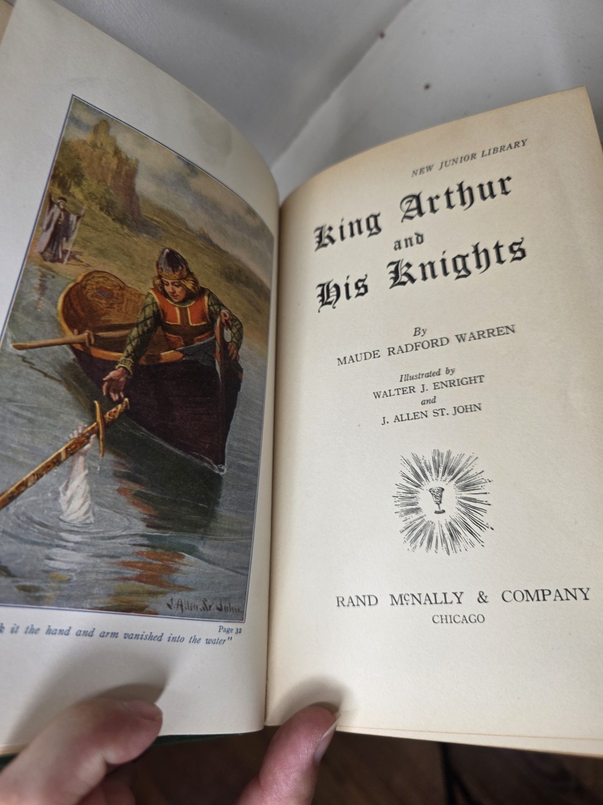 King Arthur and His Knights Maud Radford Warren 1916 Rand McNally Hardcover