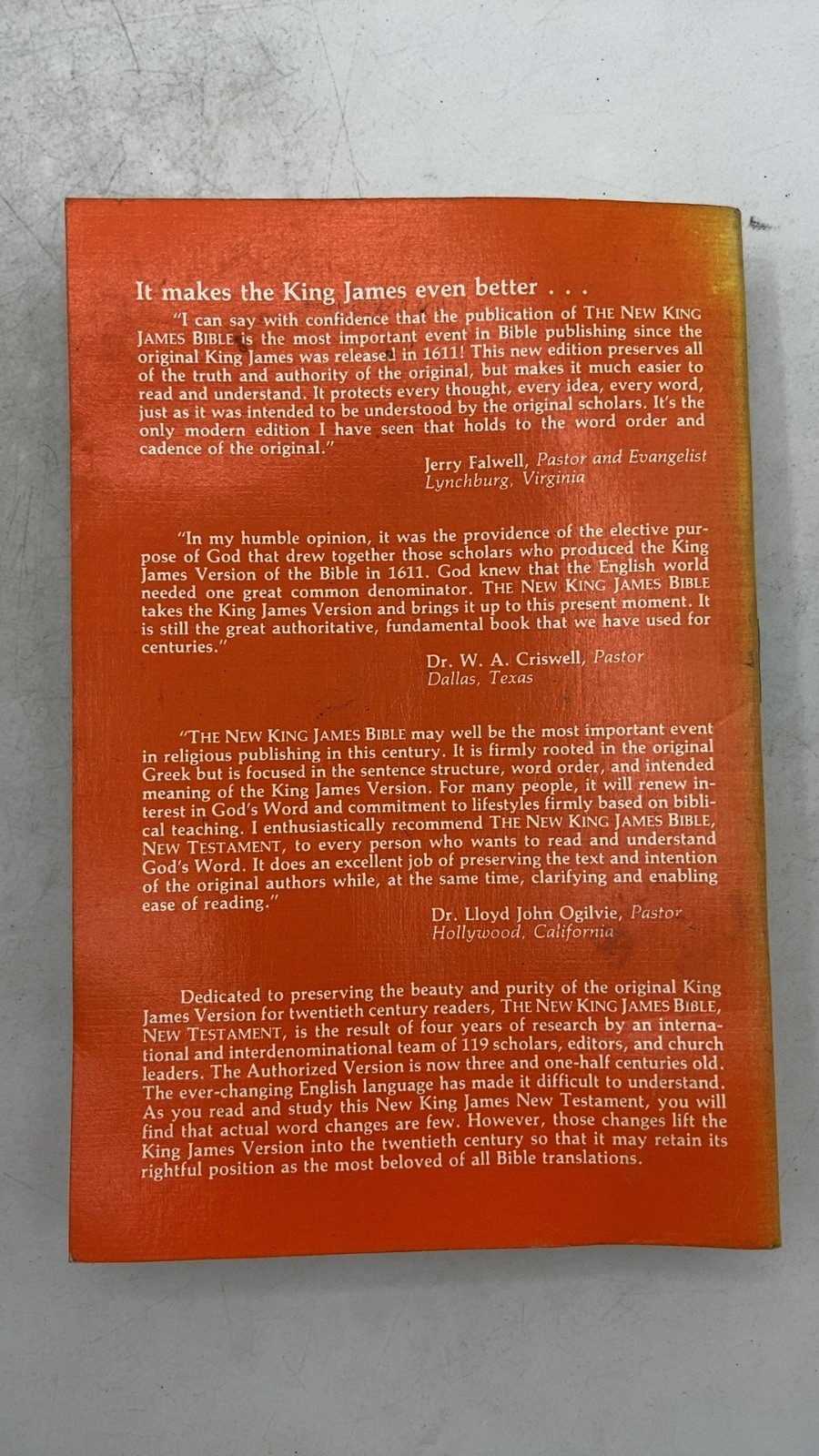 The New King James Bible: New Testament Paperback 1979