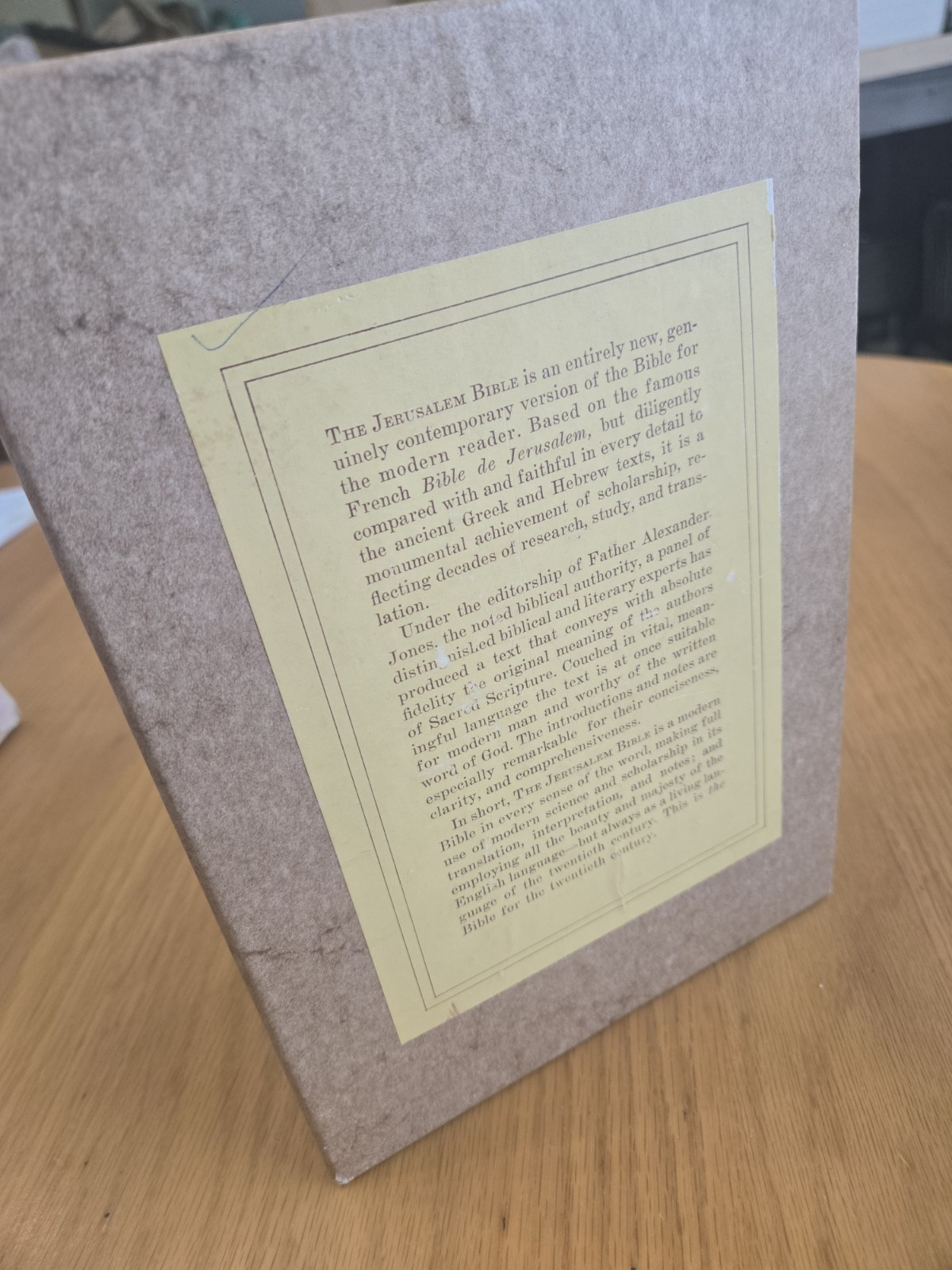 The Jerusalem Bible Doubleday Hardcover Book w Slip Case 1966
