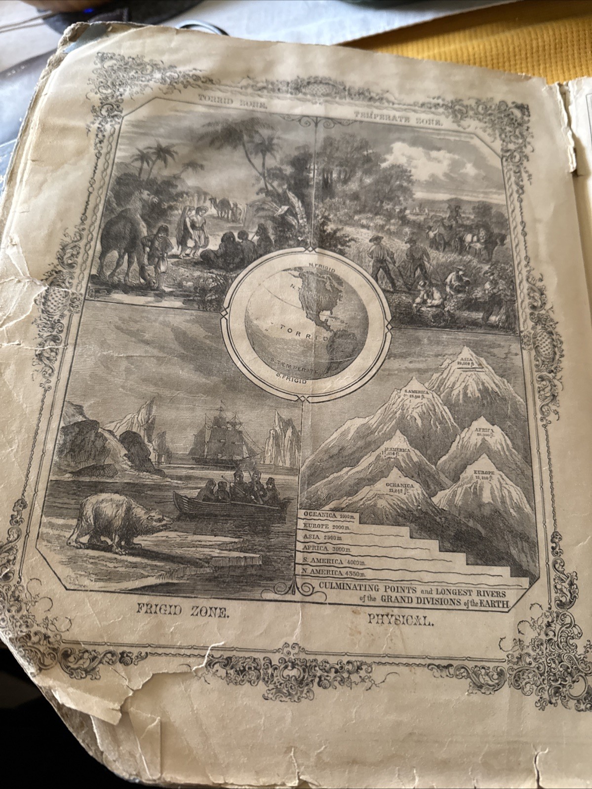 System of Geography by Francis McNally English , 19th Century, Worn Condition
