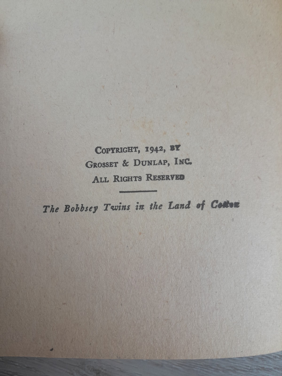 1942 The Bobbsey Twins In The Land Of Cotton Antique Hardcover 1st Edition