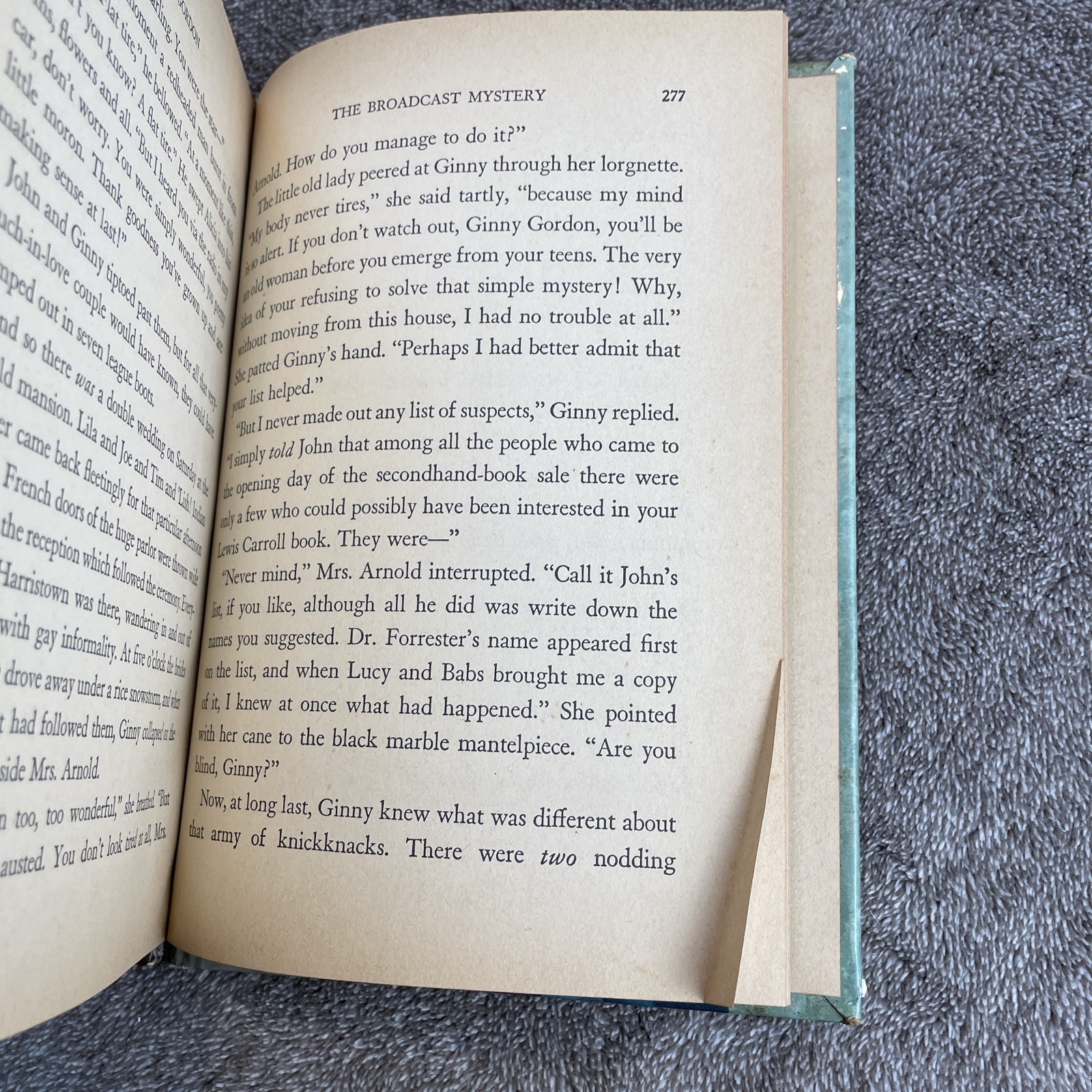 1956 Ginny Gordon and the Broadcast Mystery Book By Julie Campbell Hardcover