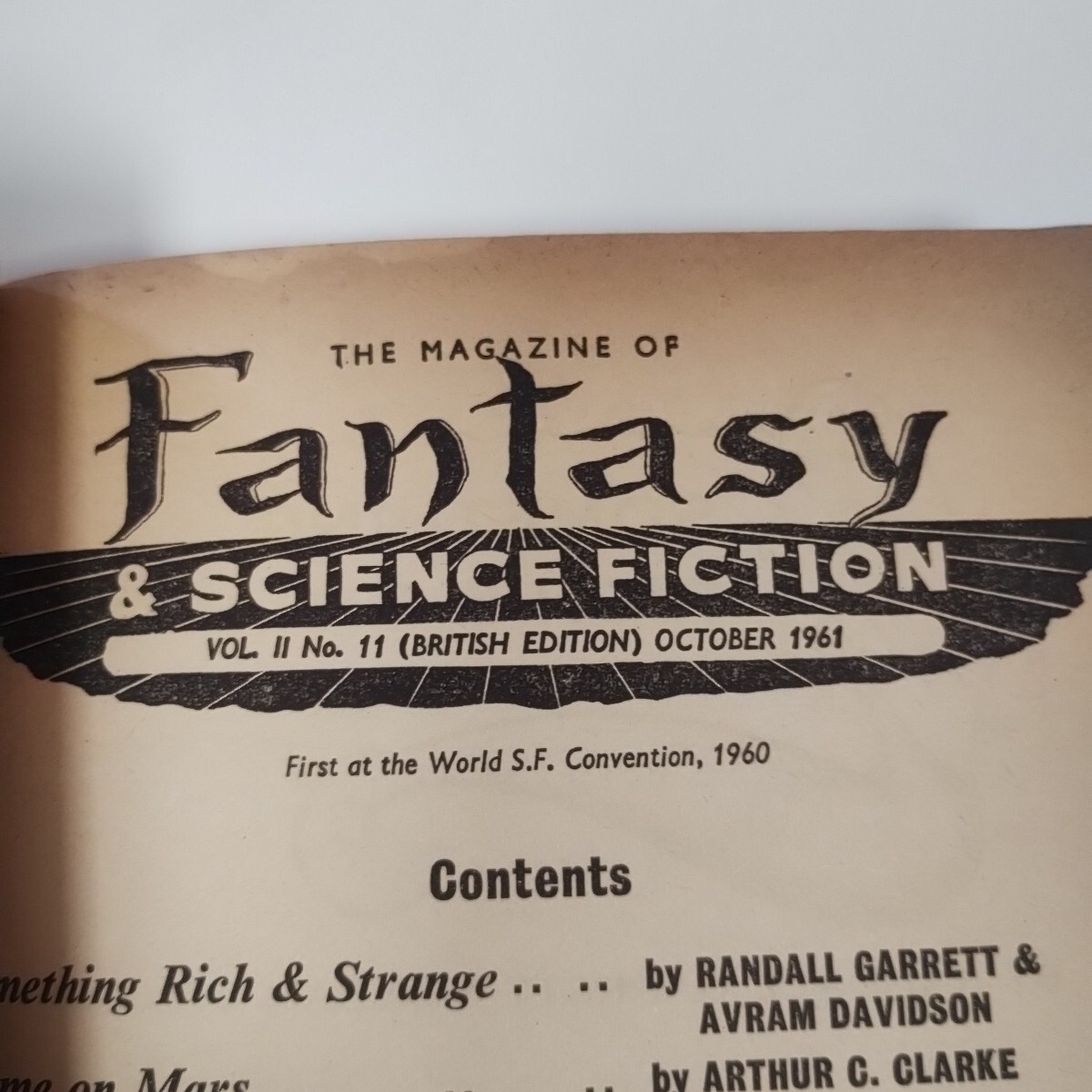 The Magazine Of Fantasy And Science Fiction – October 1961 – British Edition