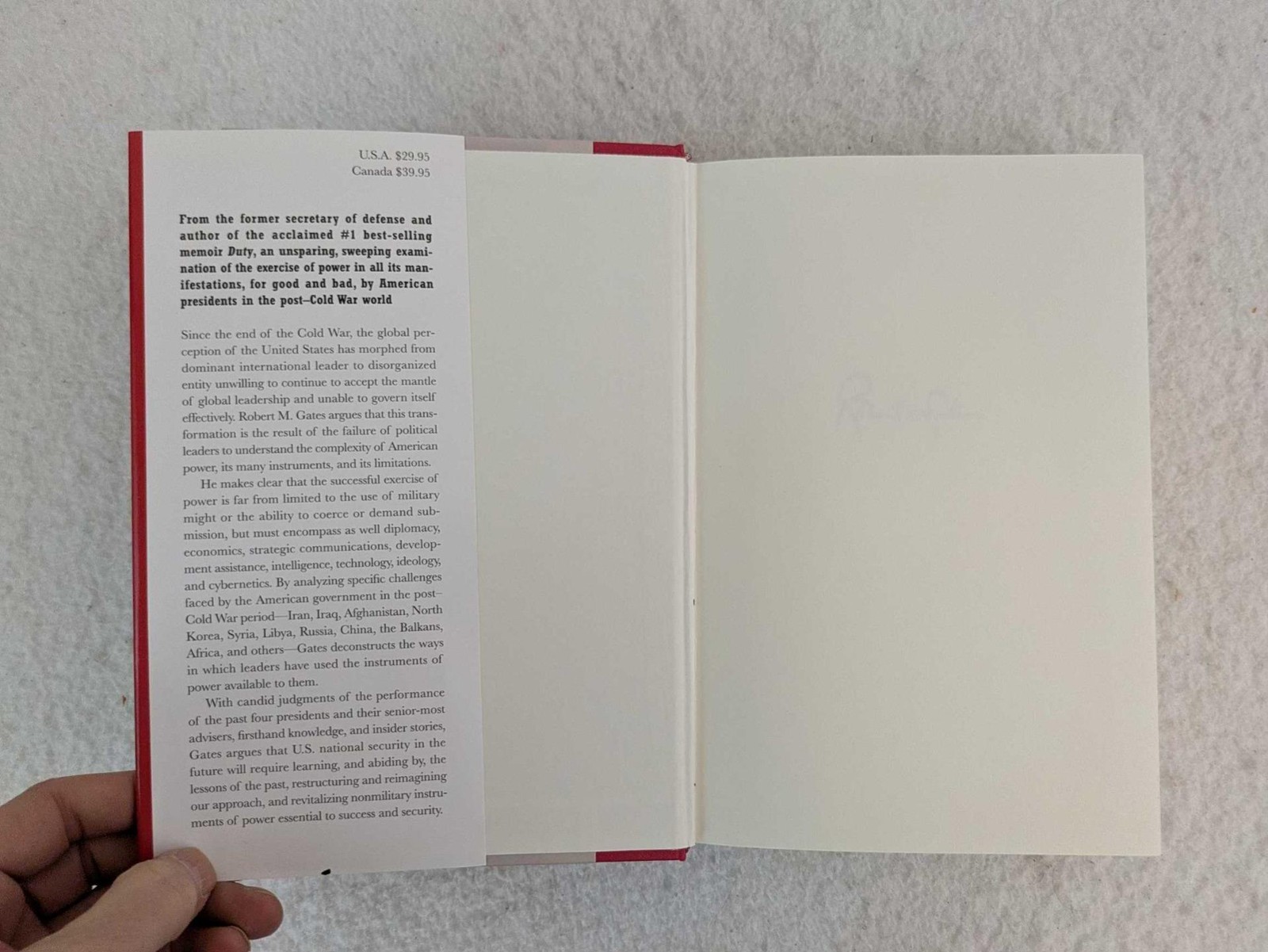 SIGNED Robert M. Gates EXERCISE OF POWER 2020 Alfred A. Knopf, NY 1st/1st