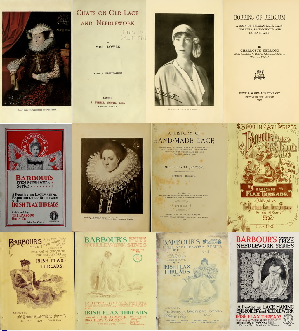 112 Old Books on Lace Making Collecting Vintage Antique Pattern Art Style on USB
