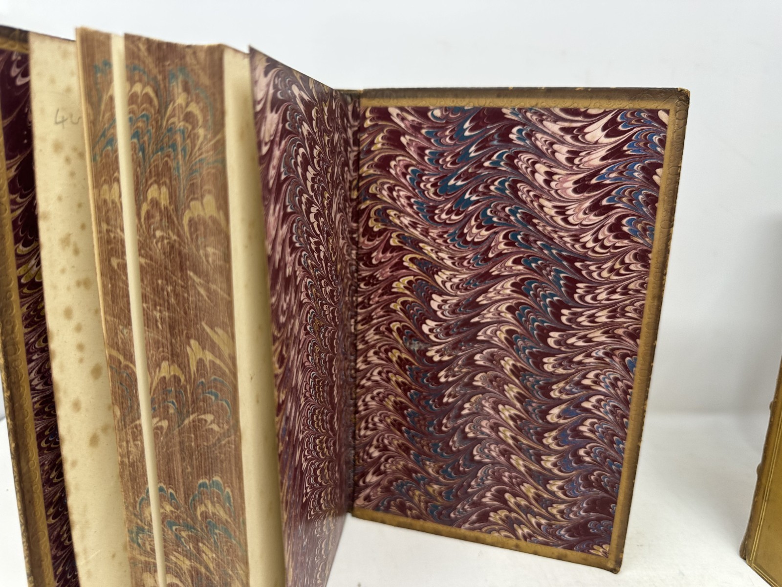 Antiquarian 1880 A HISTORY OF OUR TIMES 4-Vol Fine Calf Leather Binding Gilt