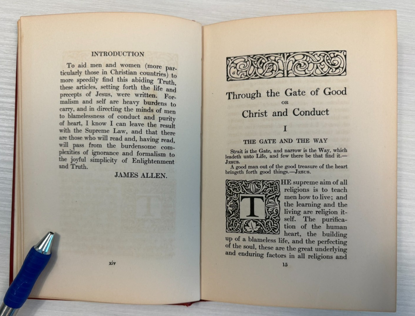 Through the Gate of Good James Allen 1909 Sheldon Press New Thought Antique HC