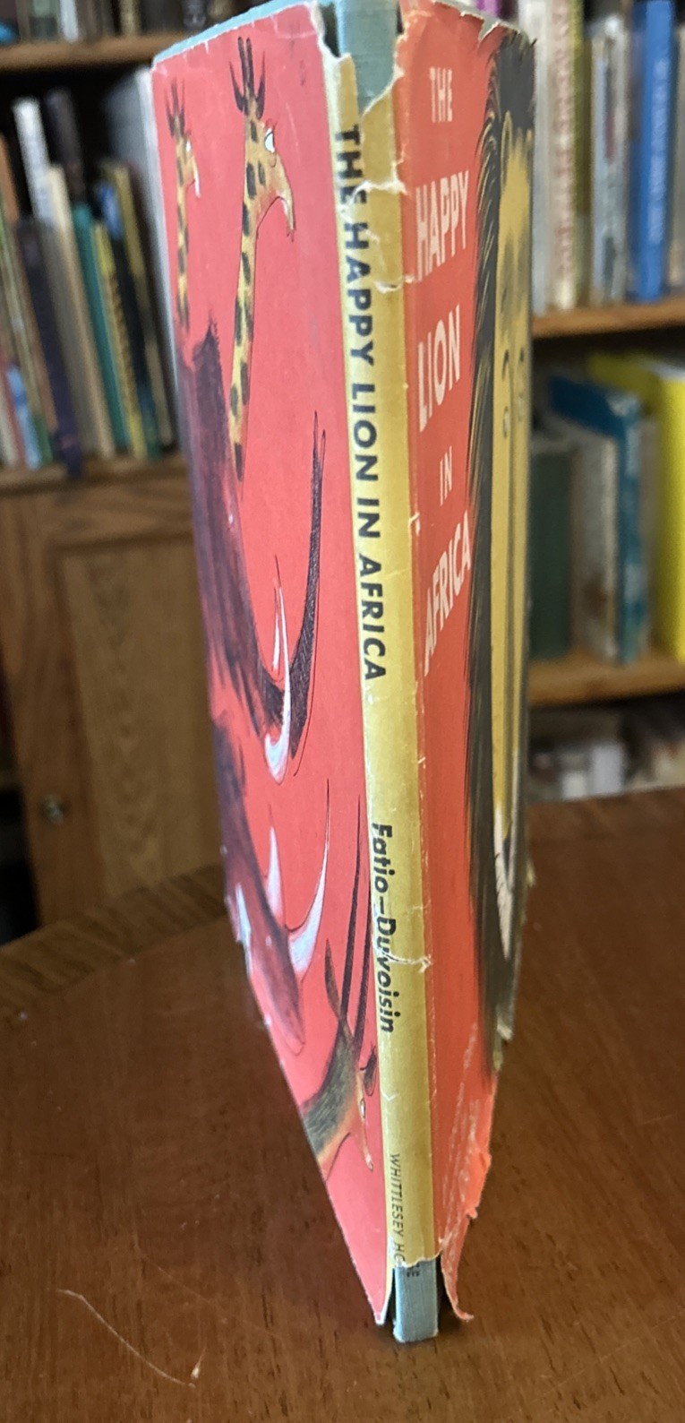 The Happy Lion In Africa by Louise Fatio/ Duvoisin 1955 HCDJ VG