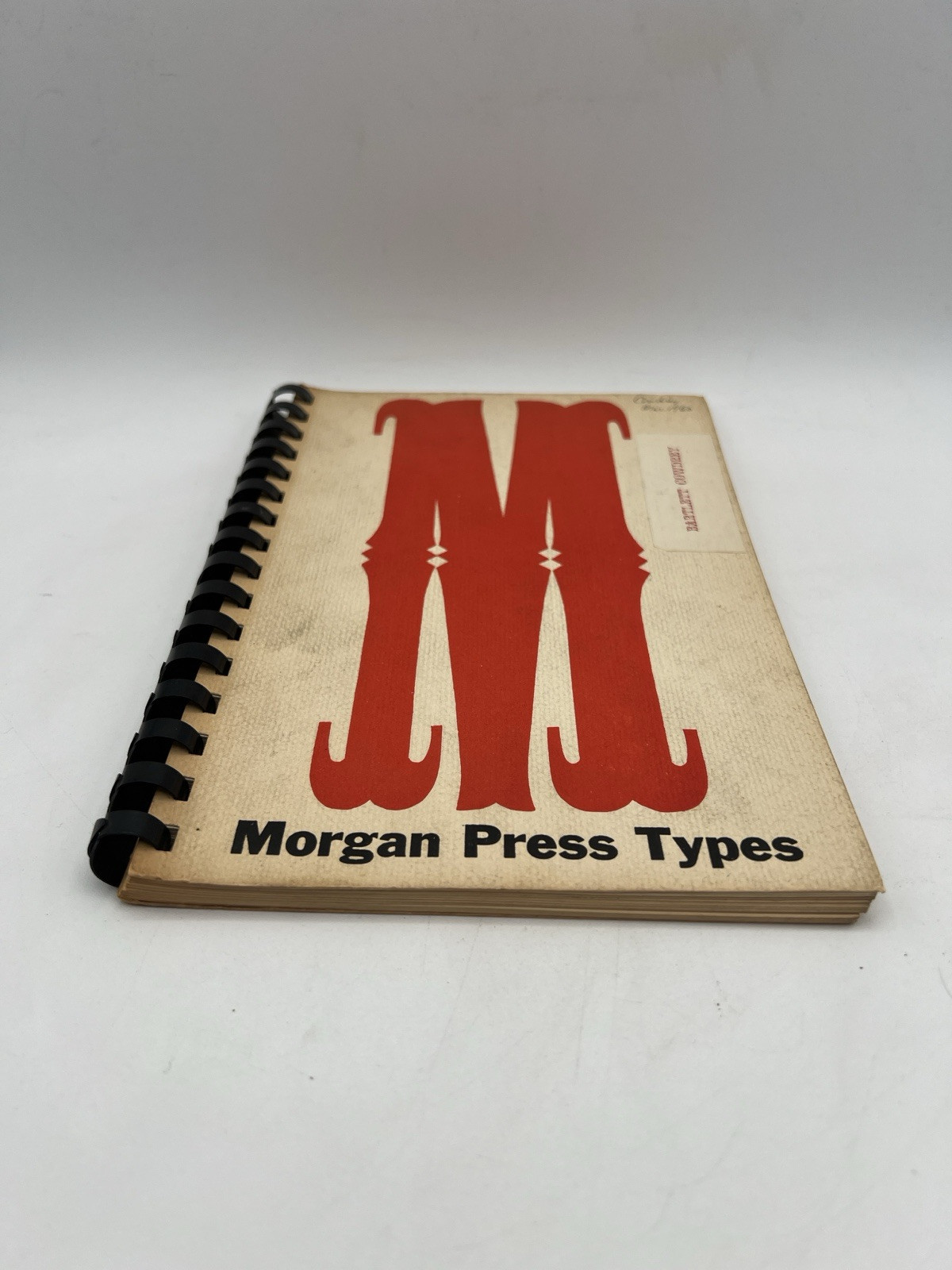 Morgan Press Types 1960 Typography Font Type Foundry Typeface Spiral Paperback