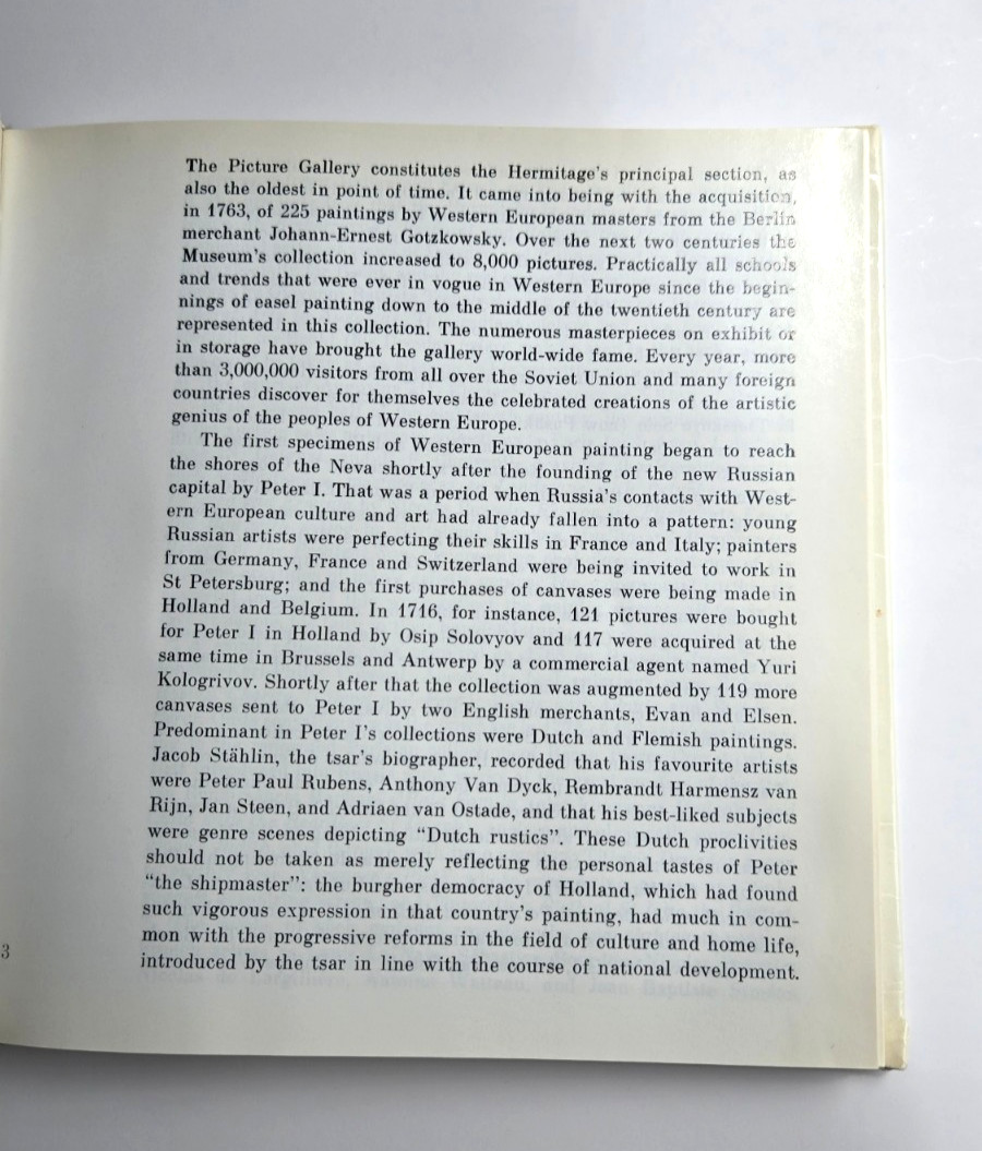The Hermitage: Western European Painting; Former USSR, 1987; 1st Eng. Edition