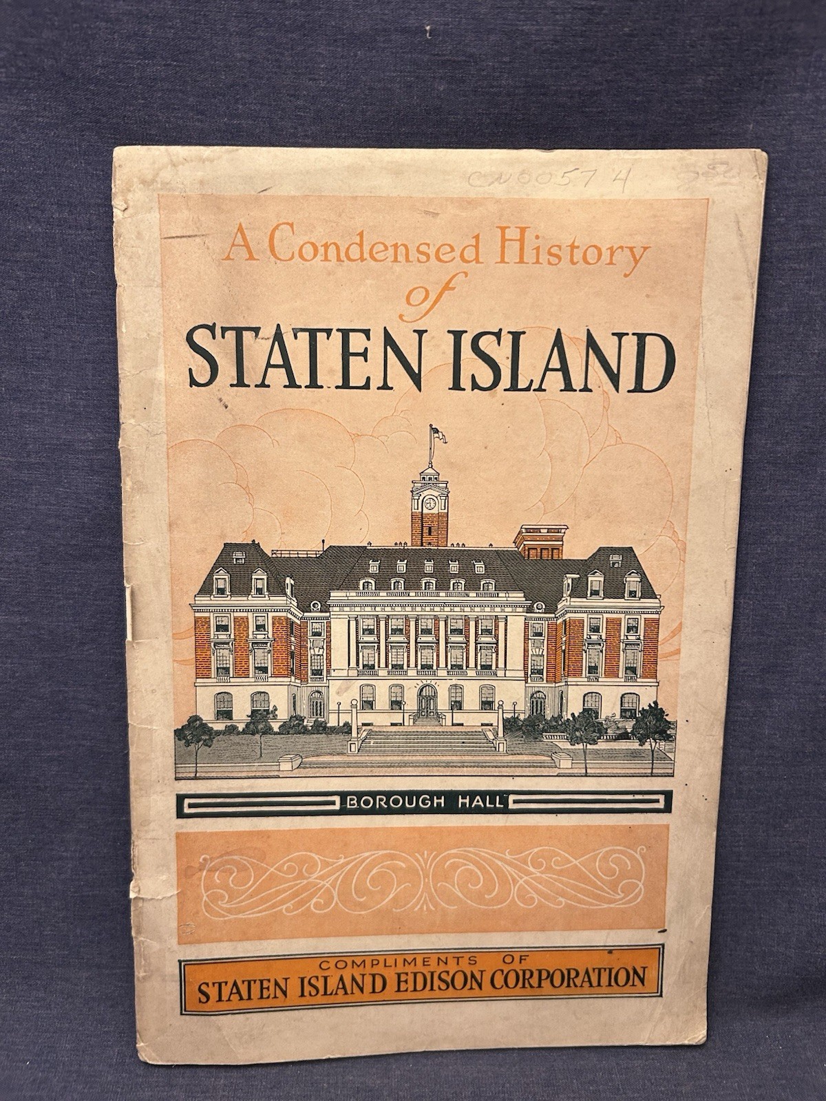 Rare A Condensed History Of Staten Island New York – The Edison Corporation 1924