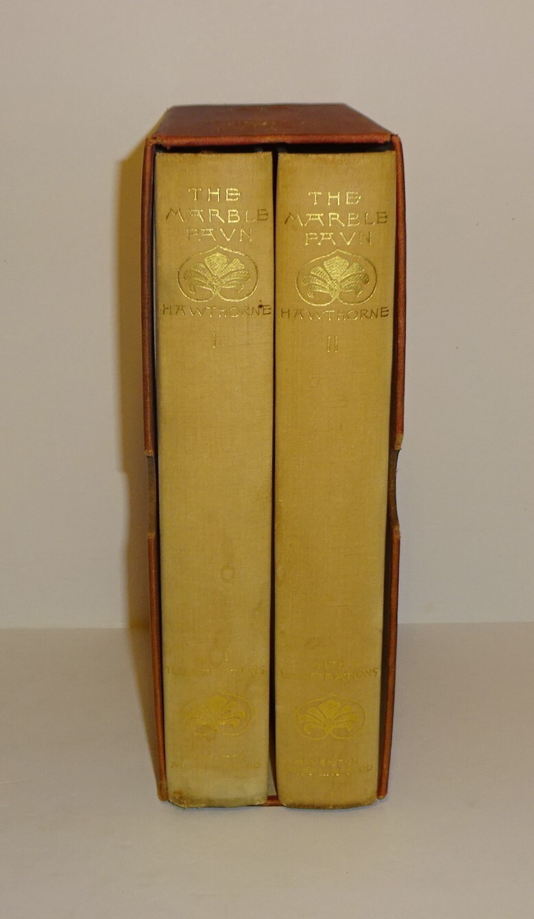 1890 THE MARBLE FAUN by Nathaniel Hawthorne, Illustrated, Fine Binding Slip Case