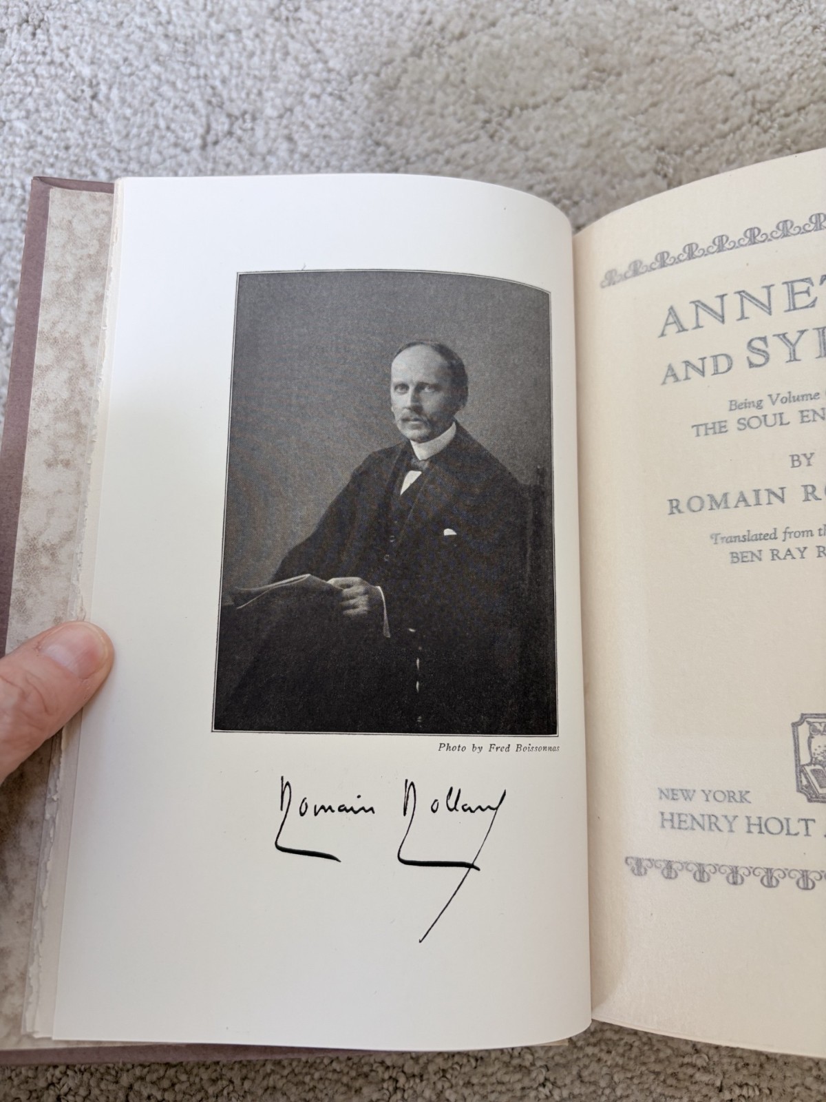 Annette and Sylvie by Romain Rolland Signed and numbered (491) de Luxe Edition