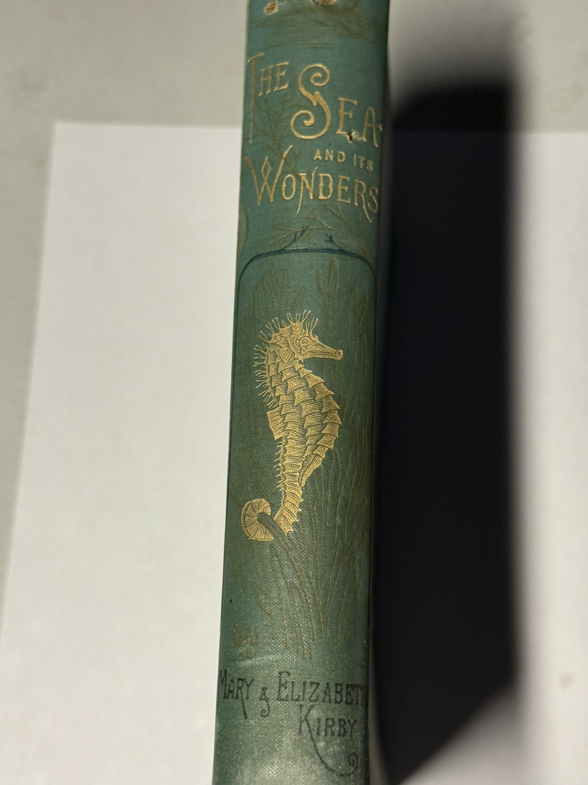 Antique Maritime Book “The Sea and Its Wonders” c.1880s – Ocean Currents Map & A
