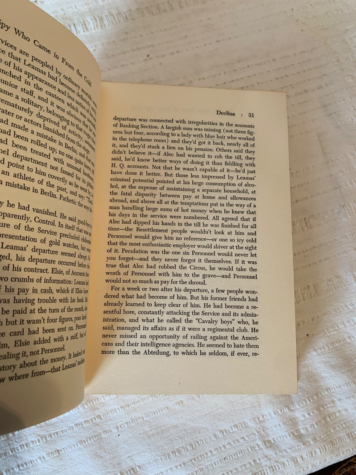 John Le Carre – The Spy Who Came In From the Cold – FIRST US ED. 10th Impression