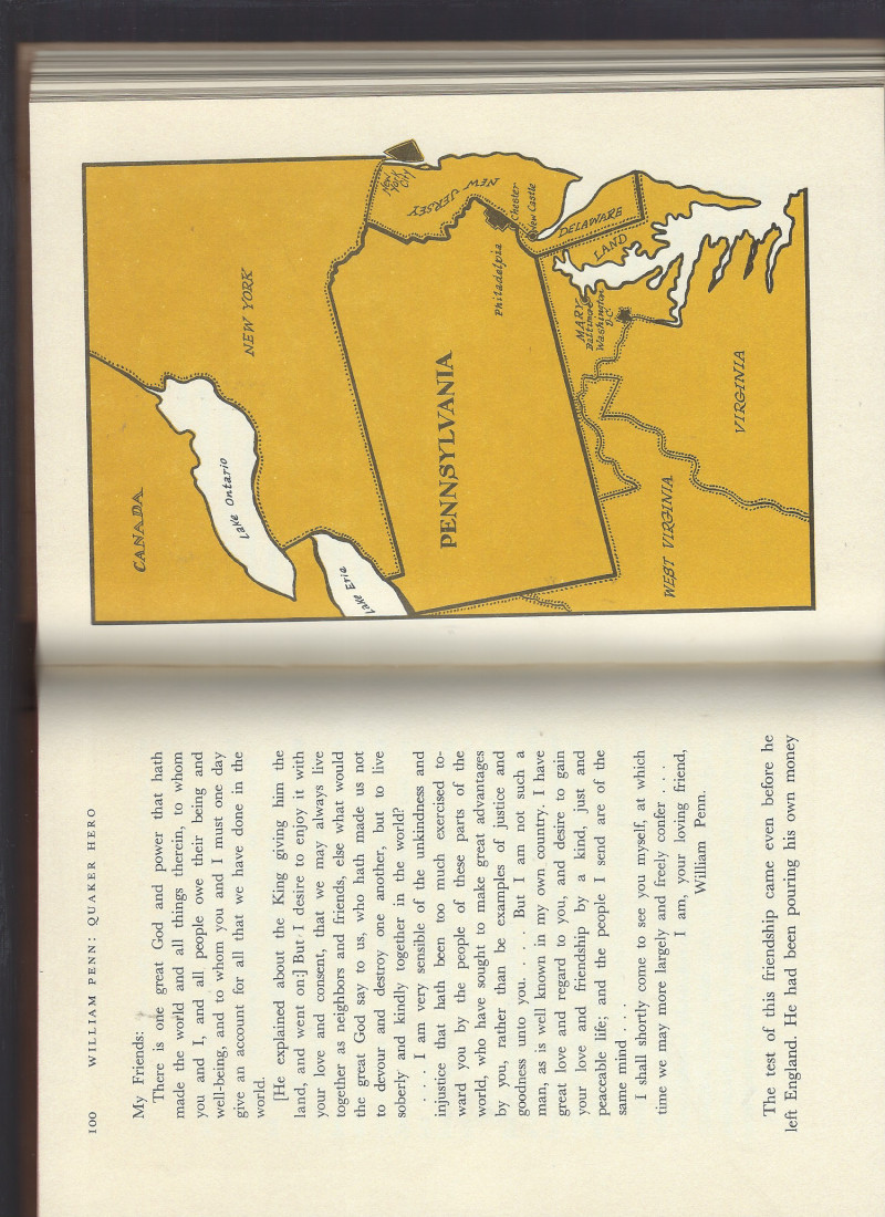 William Penn Quaker Hero Landmark #98 w Author Letter FIRST PRINTING HB/DJ