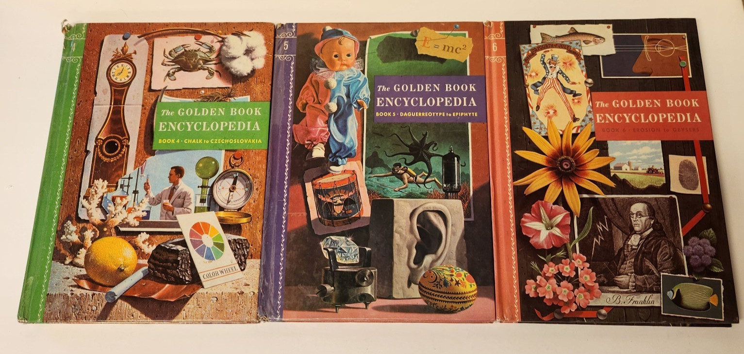 Vintage The Golden Book Encyclopedia Set Complete Volumes 1-16 1960 3rd Print