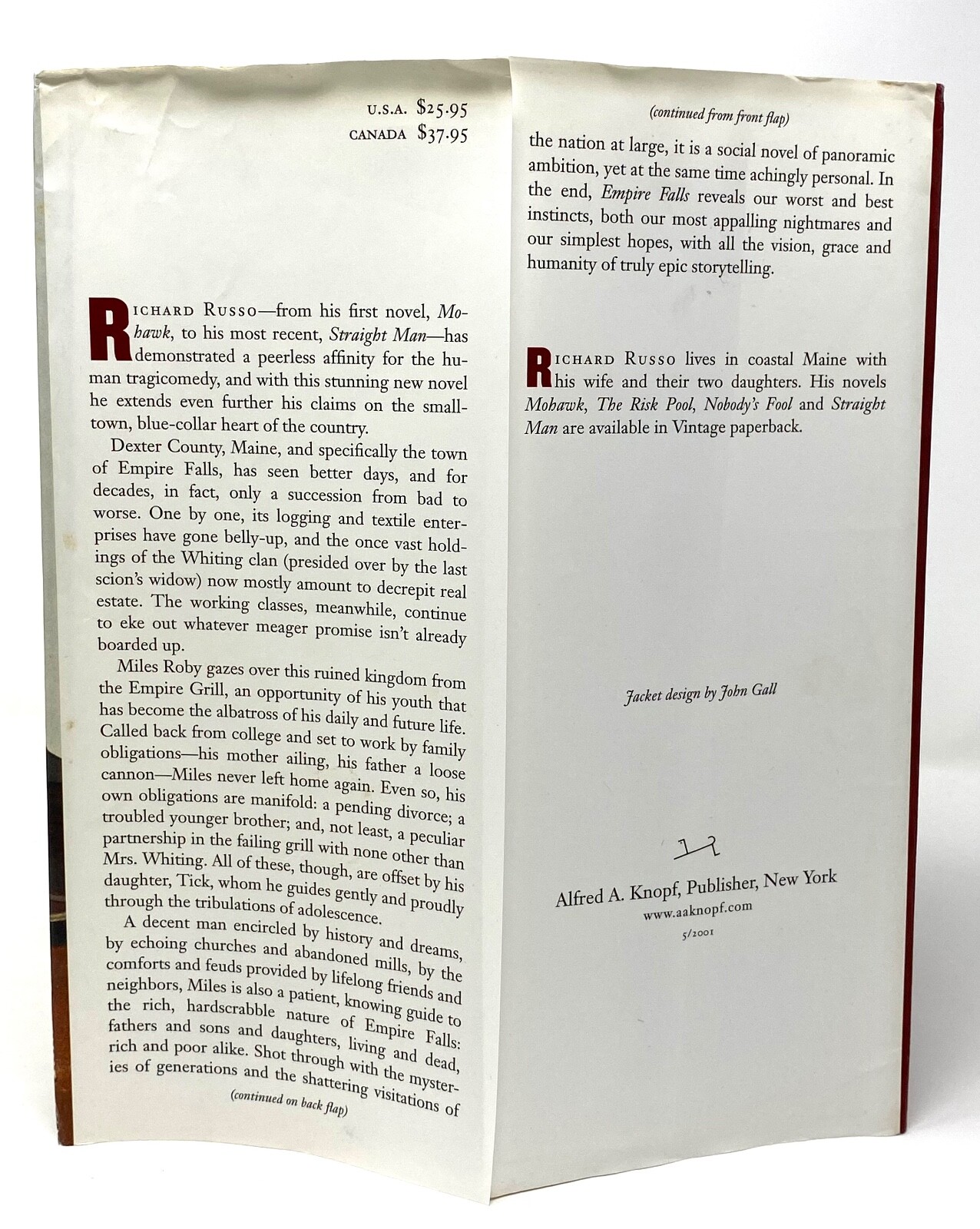 Richard Russo – Empire Falls – 1st 1st – SIGNED – Pulitzer Prize / HBO Series