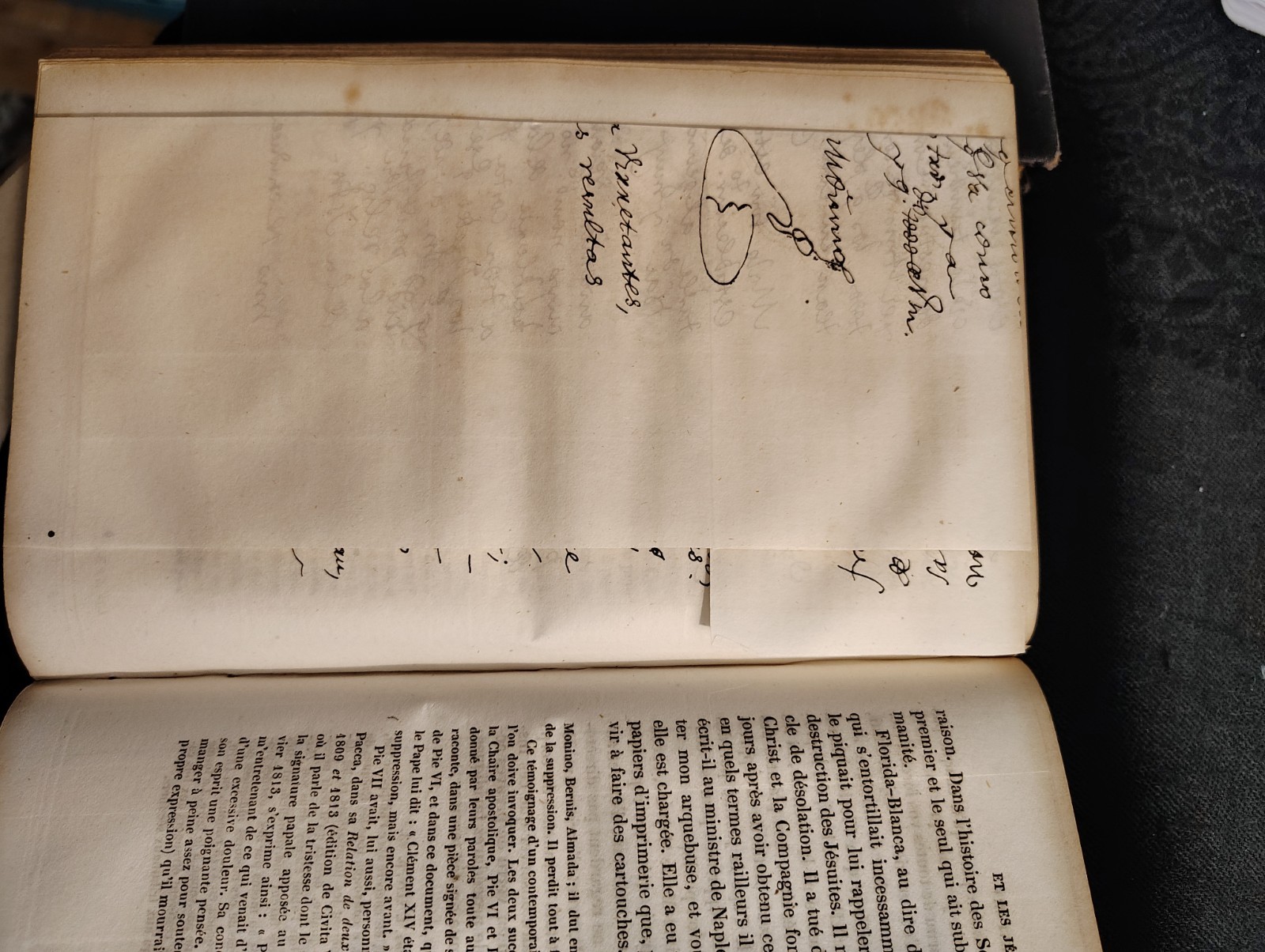 CLEMENT XIV et LES JESUITES BOOK FROM 1847. IN FRENCH