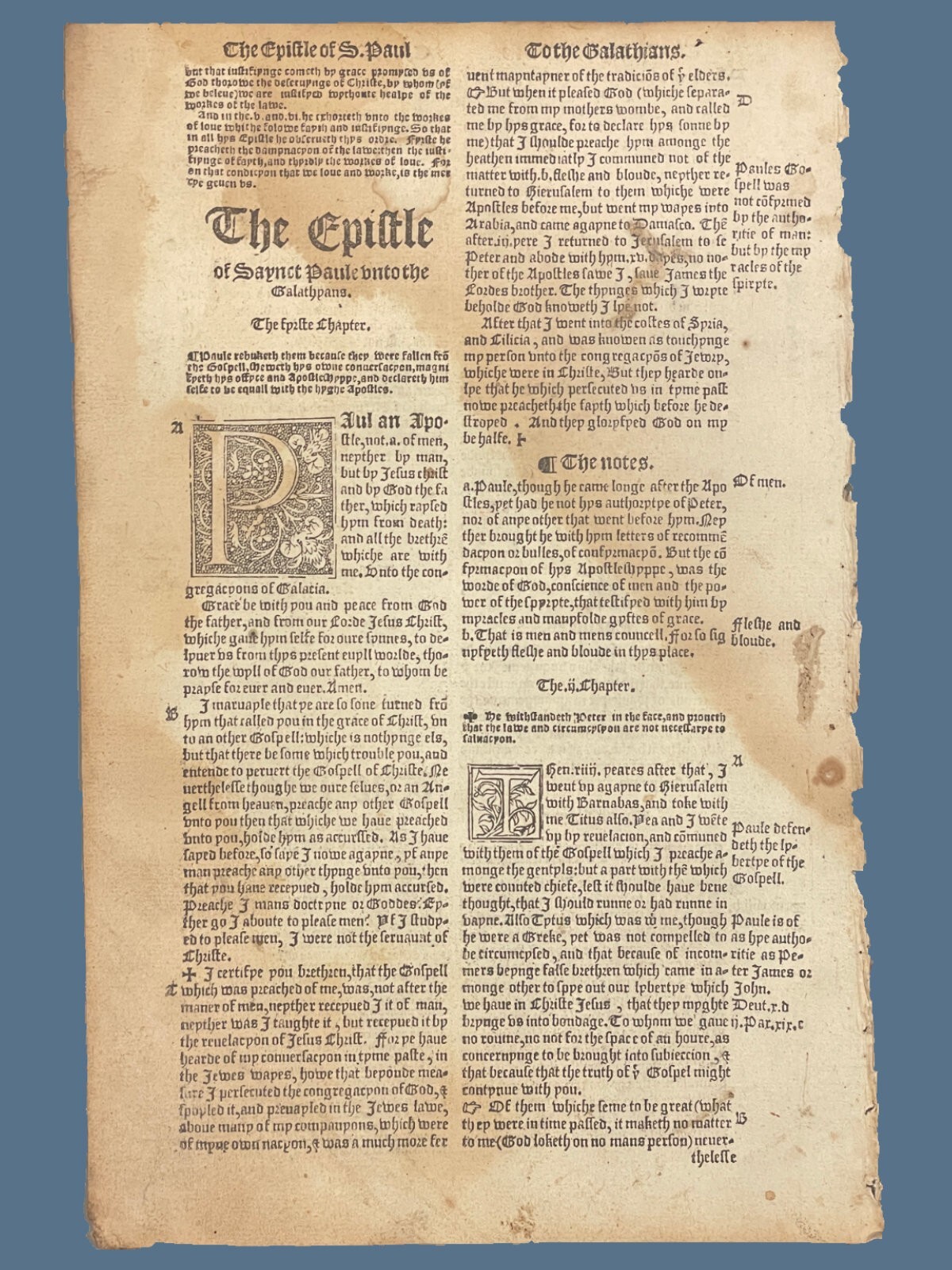 1549 Matthews-Tyndale Bible Page – Select Your Favorite Passage