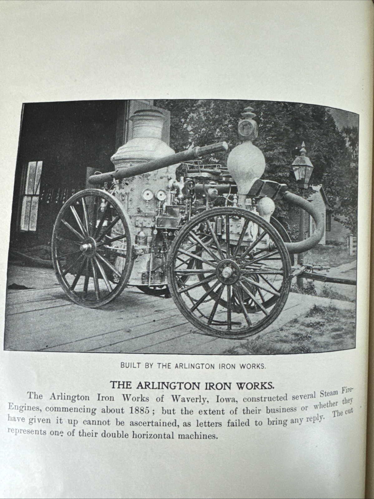 ANTIQUE 1896 HISTORY OF THE AMERICAN STEAM FIRE ENGINE BY WILLIAM T KING 1ST ED￼