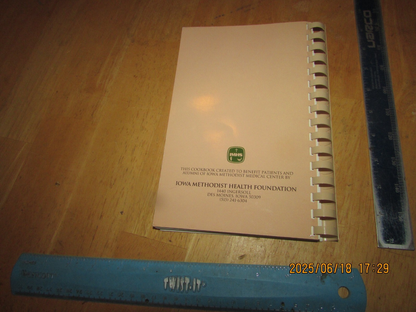 Iowa Methodist Banquet – A Cookbook – 1991 Spiral Paperback