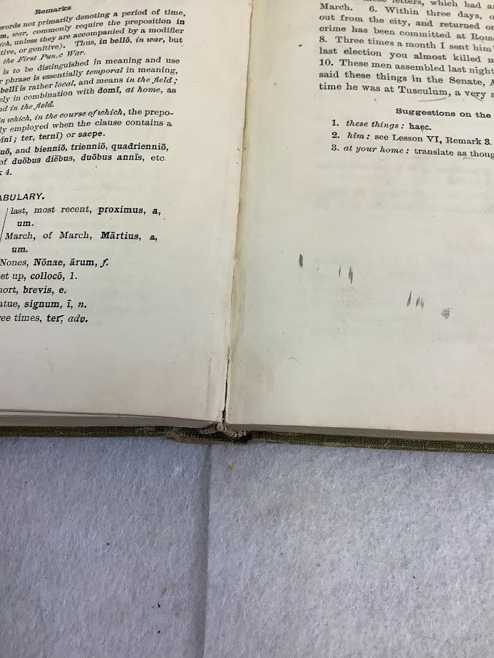 Antique 1919 textbook: A New Latin Composition, Charles E. Bennett, H.S. Level
