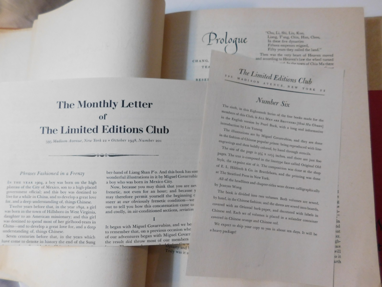 All Men Are Brothers Pearl Buck Limited Editions Club 1948 Signed Covarrubias 2v
