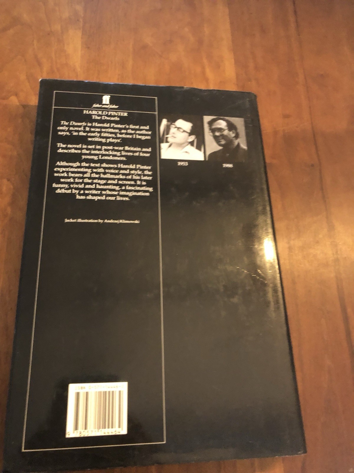 Harold Pinter / The Dwarfs / 1st Ed. / HCDJ / Faber & Faber, 1990