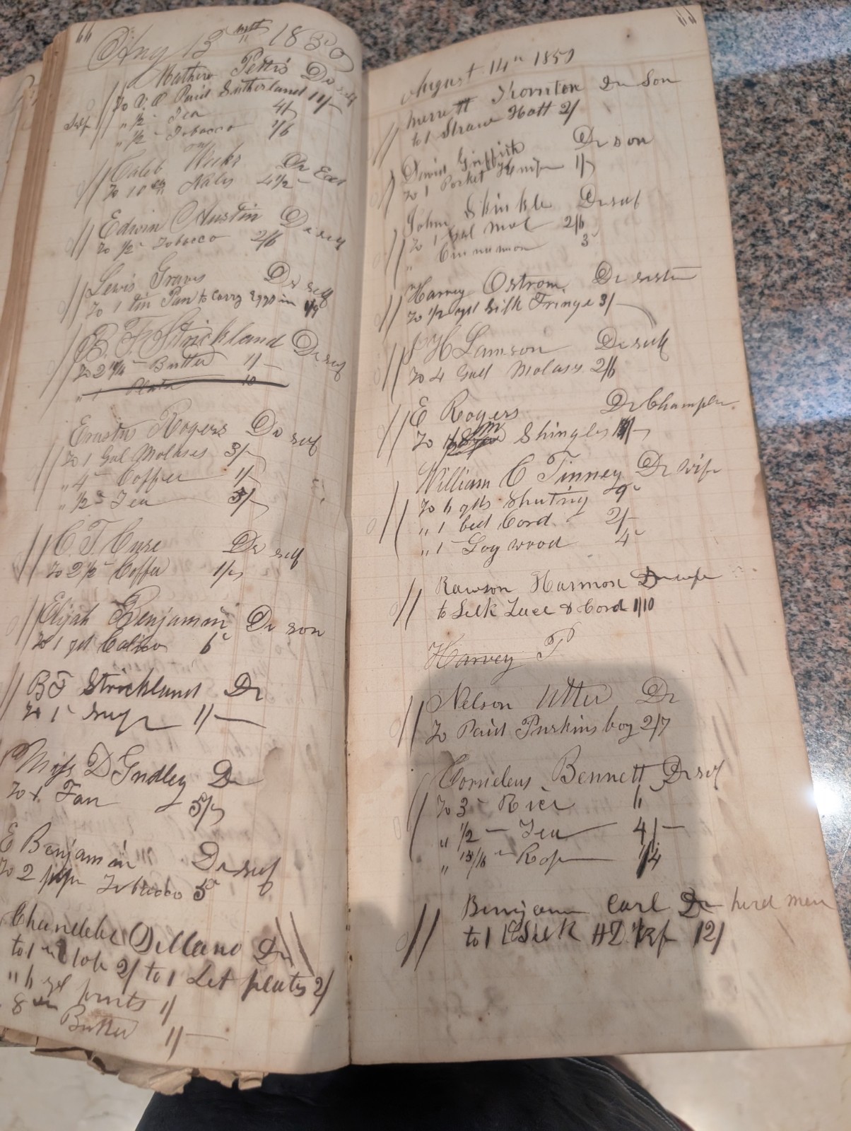 1850 To 1870 Sales Record Book
