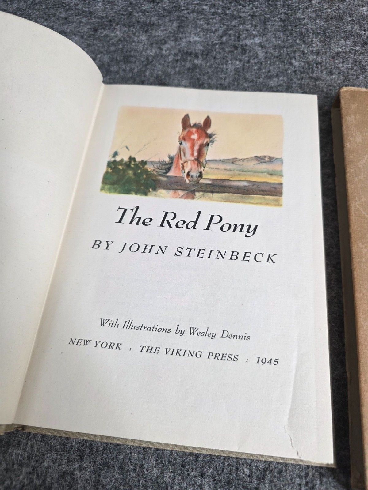 The Red Pony By John Steinbeck 1945 Illustrated Hardcover Viking Press Vtg